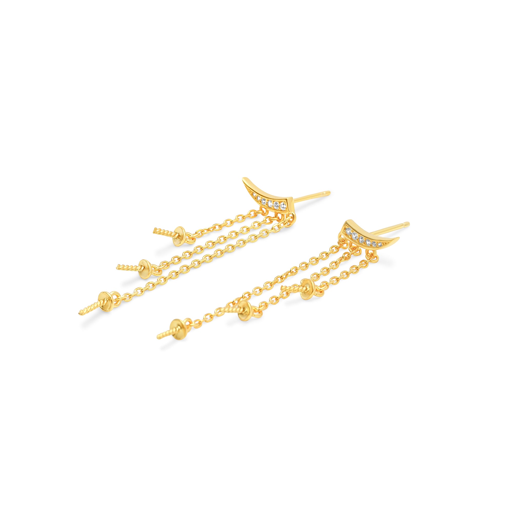 Dangle Earring Bails 925 Silver for Pearl SC141