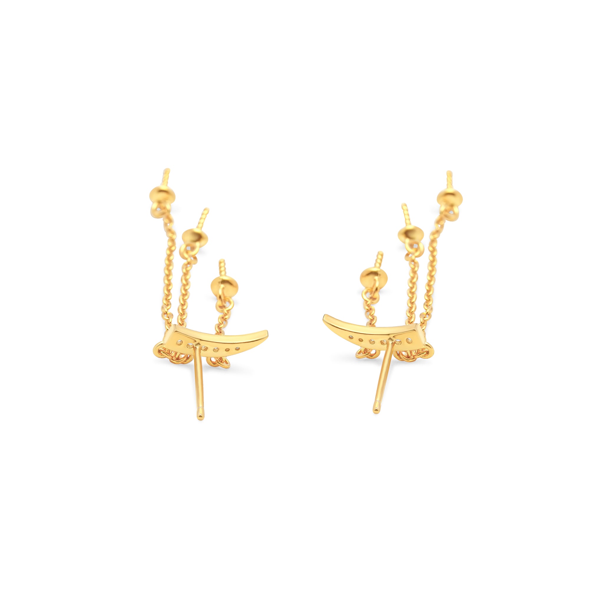 Dangle Earring Bails 925 Silver for Pearl SC141