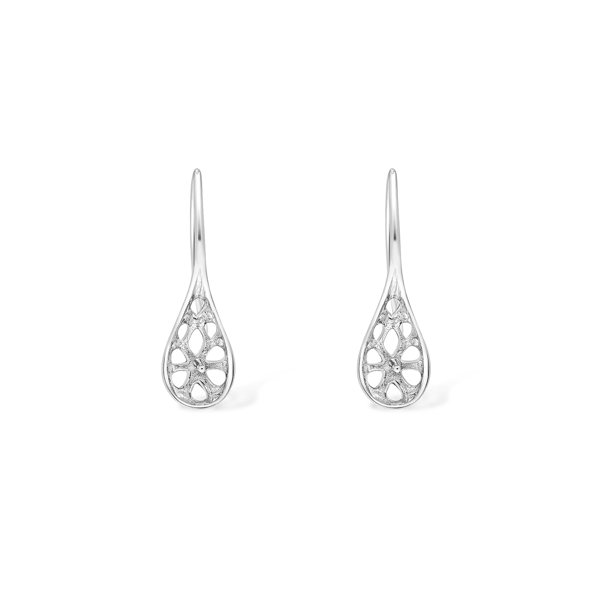 Stud Earring Bails 925 Silver for Pearl SC143