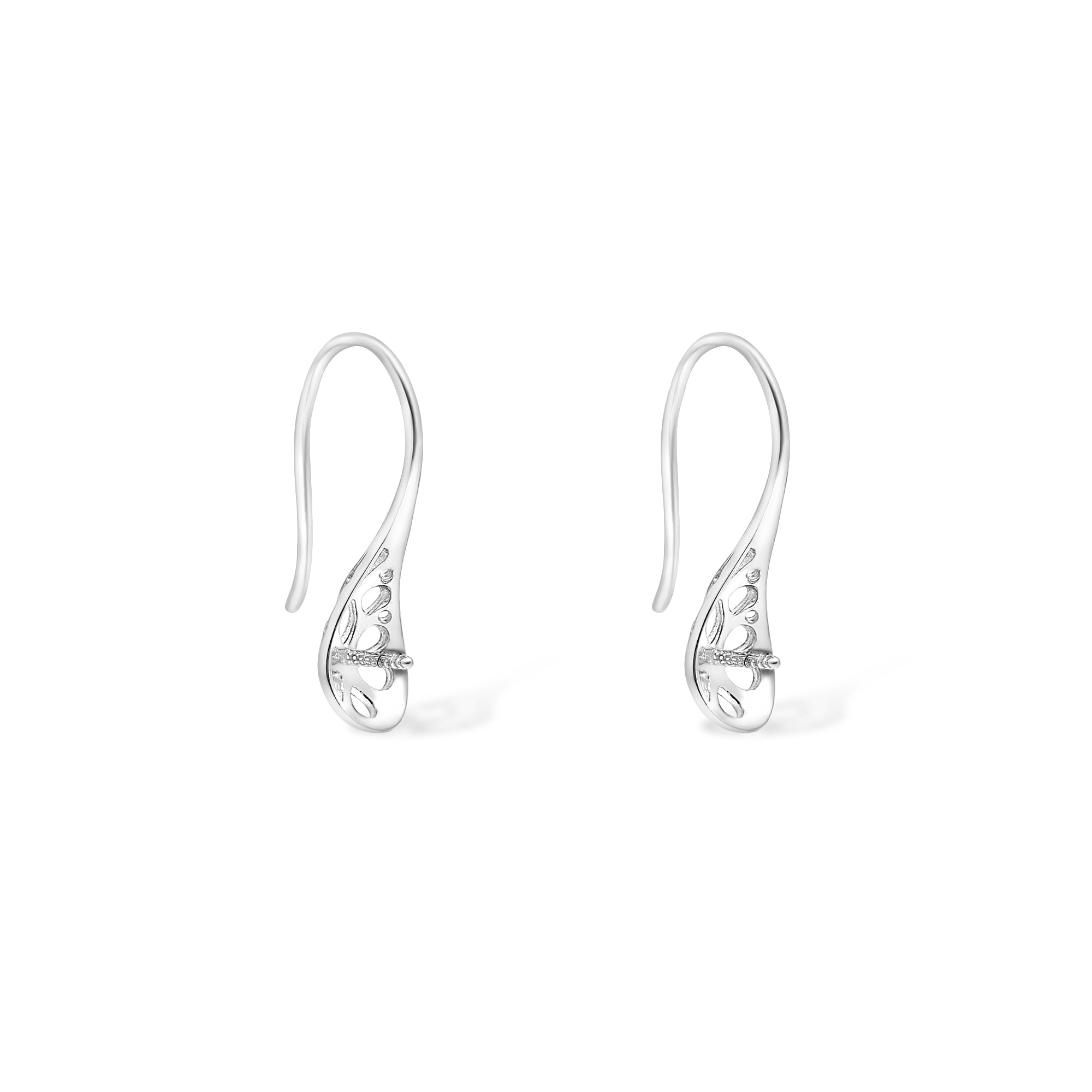 Stud Earring Bails 925 Silver for Pearl SC143