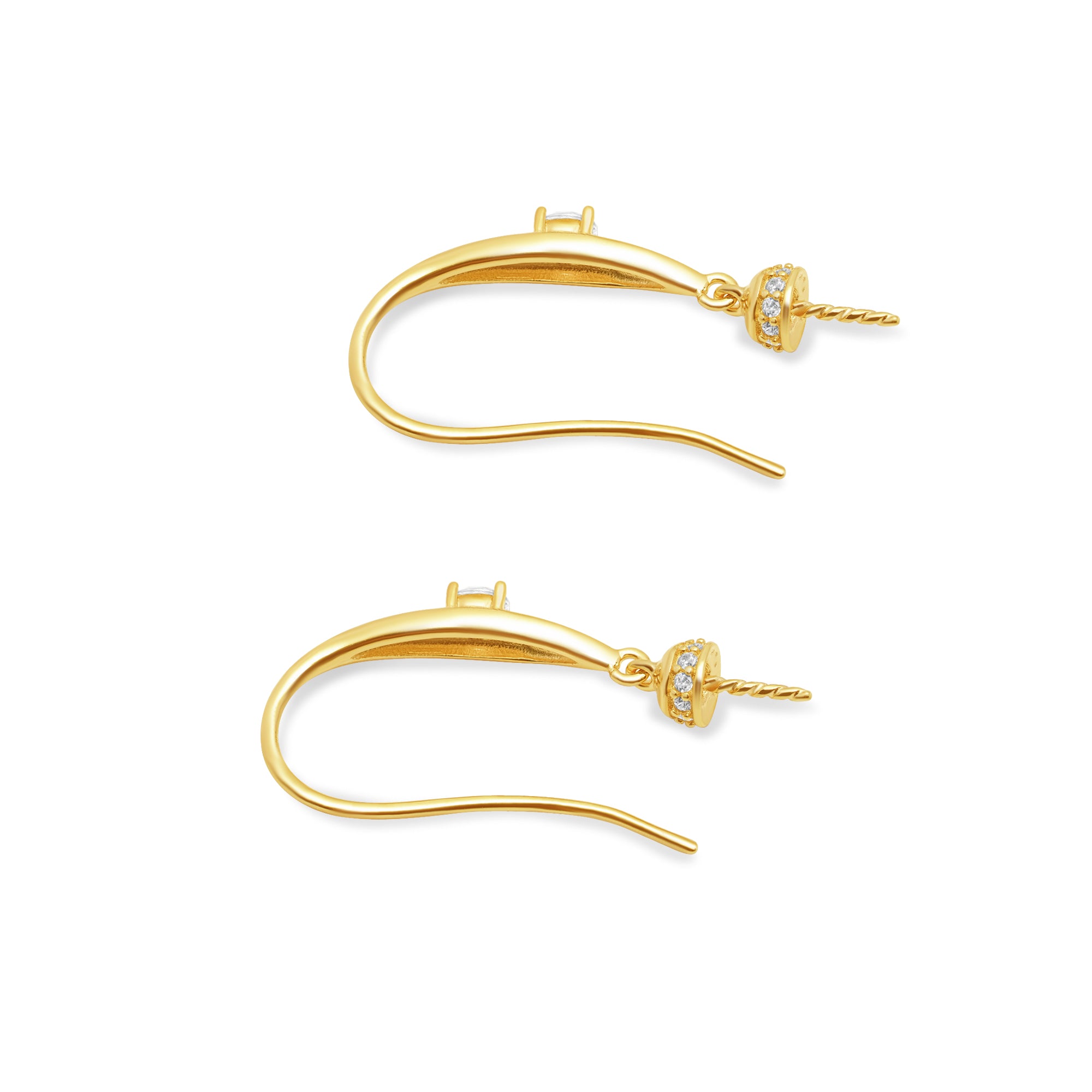 Dangle Earring Bails 925 Silver for Pearl SC174