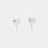 925 Silver RH Earrings Rose Dangling SC69