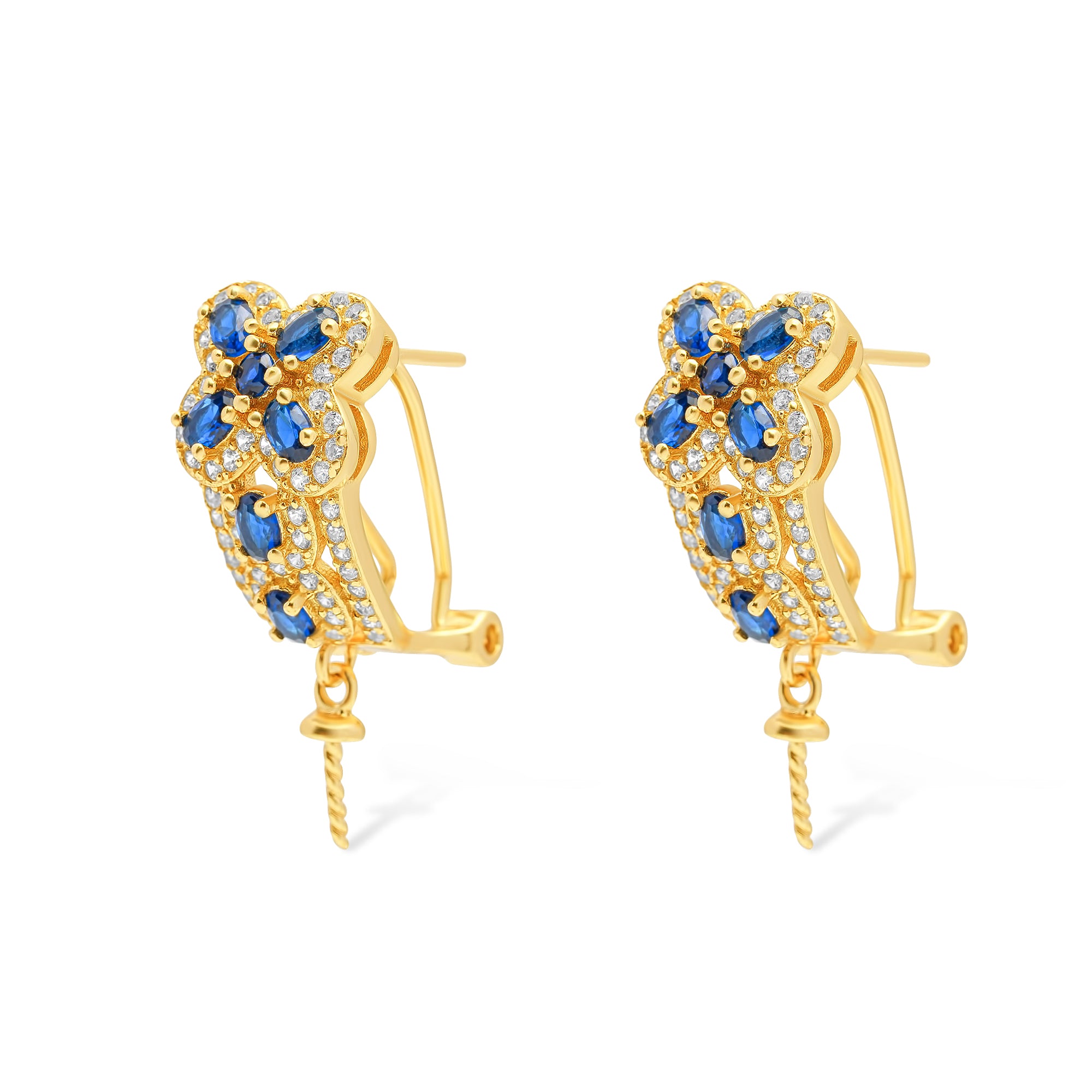 Dangle Earring Bails 925 Silver for Pearl SC215