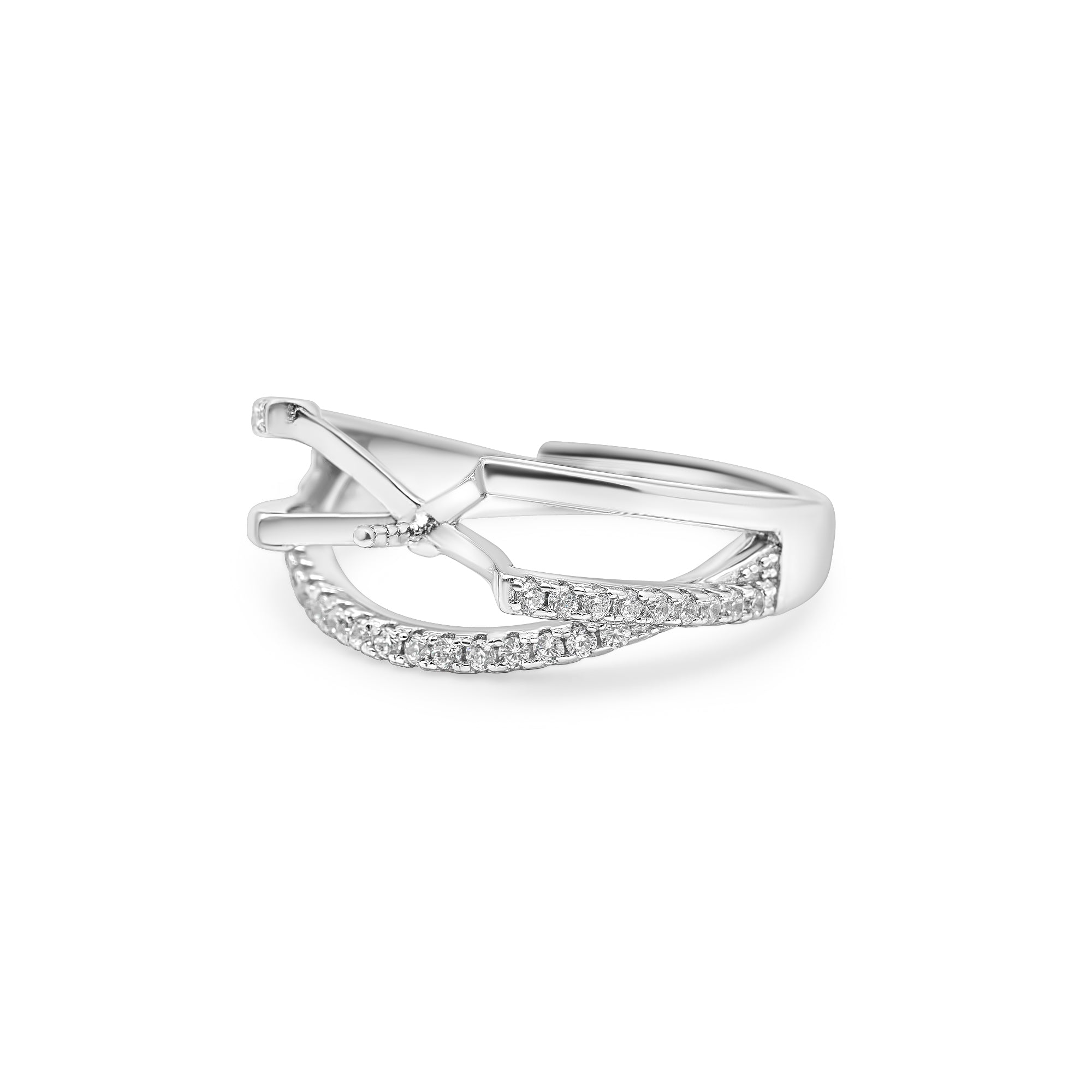 Adjustable Ring 925 Silver for pearl SC221