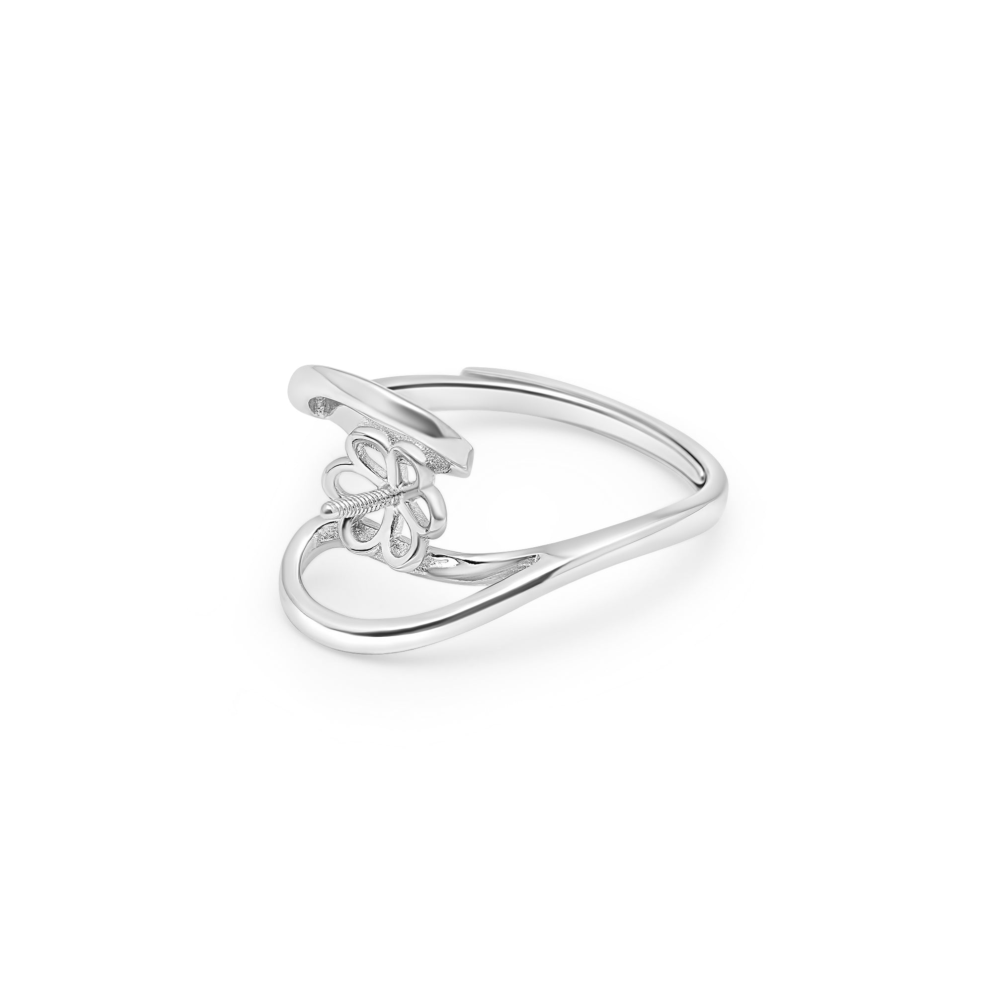 Adjustable Ring 925 Silver for pearl SC226