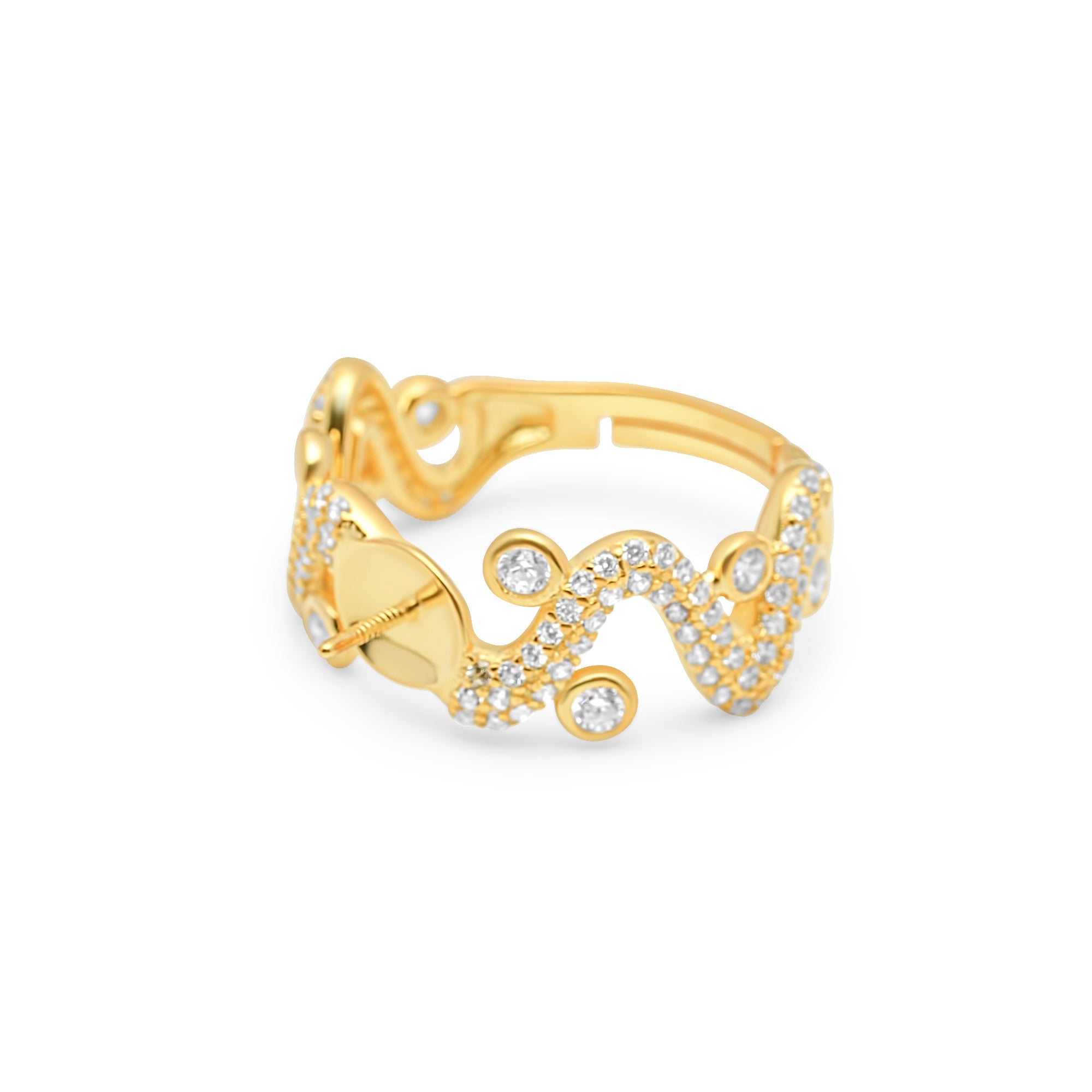 Adjustable Ring 925 Silver for pearl SC229G