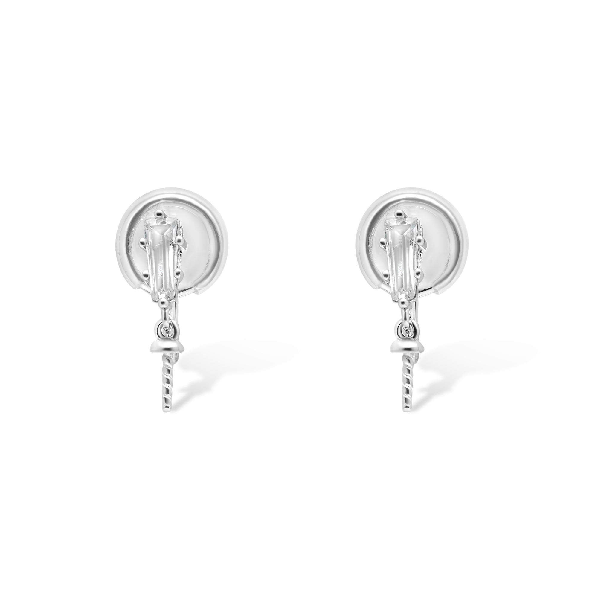 Dangle Earring Bails 925 Silver for Pearl SC234
