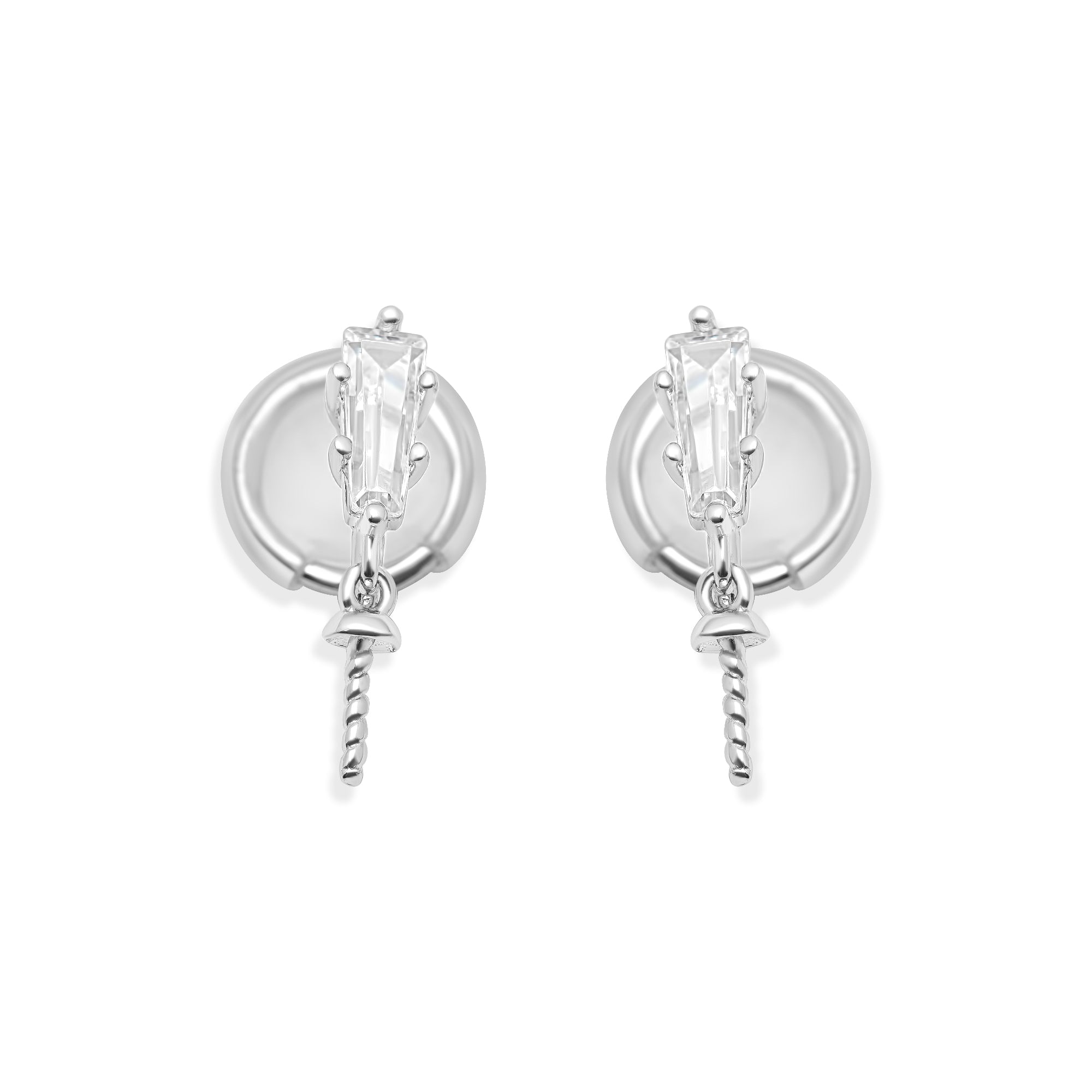 Dangle Earring Bails 925 Silver for Pearl SC234