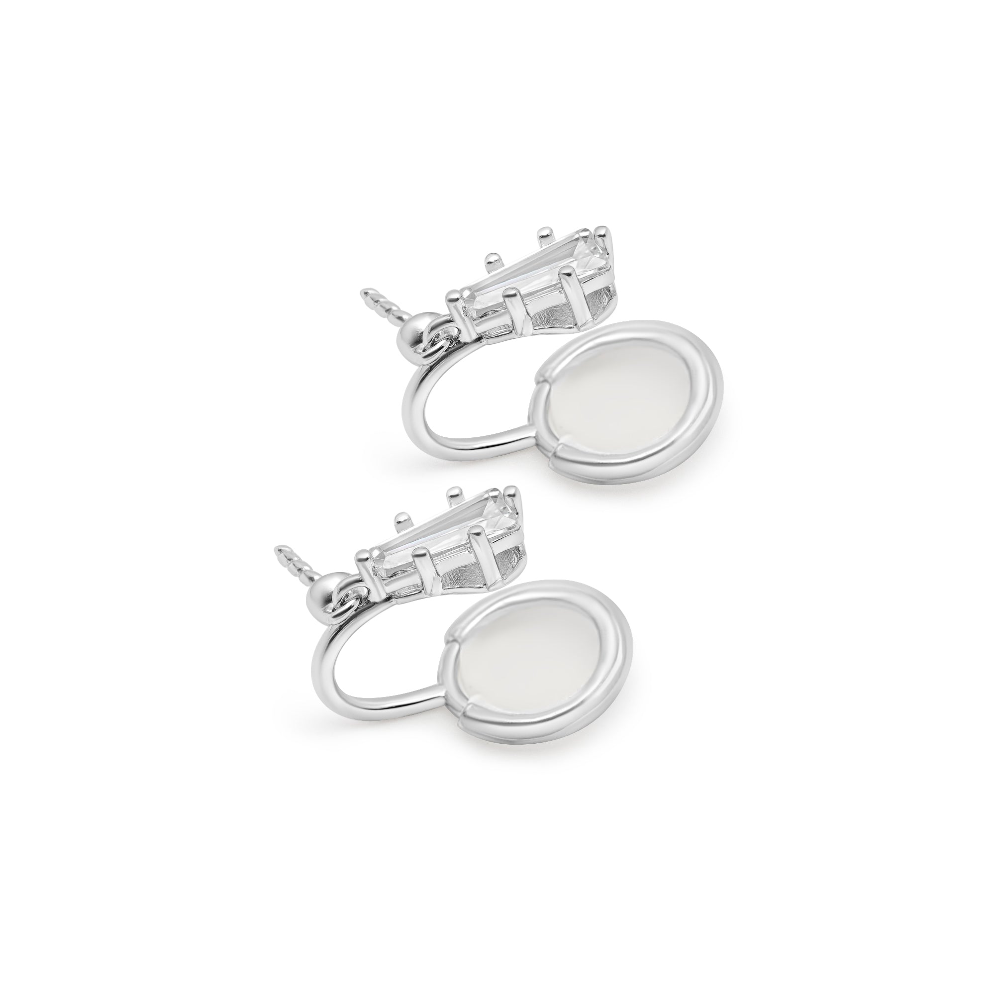 Dangle Earring Bails 925 Silver for Pearl SC234
