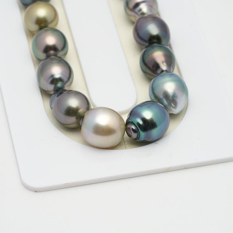 38pcs Multicolor 8-10mm - SB AAA Quality Tahitian Pearl Necklace NL1244 CMP1