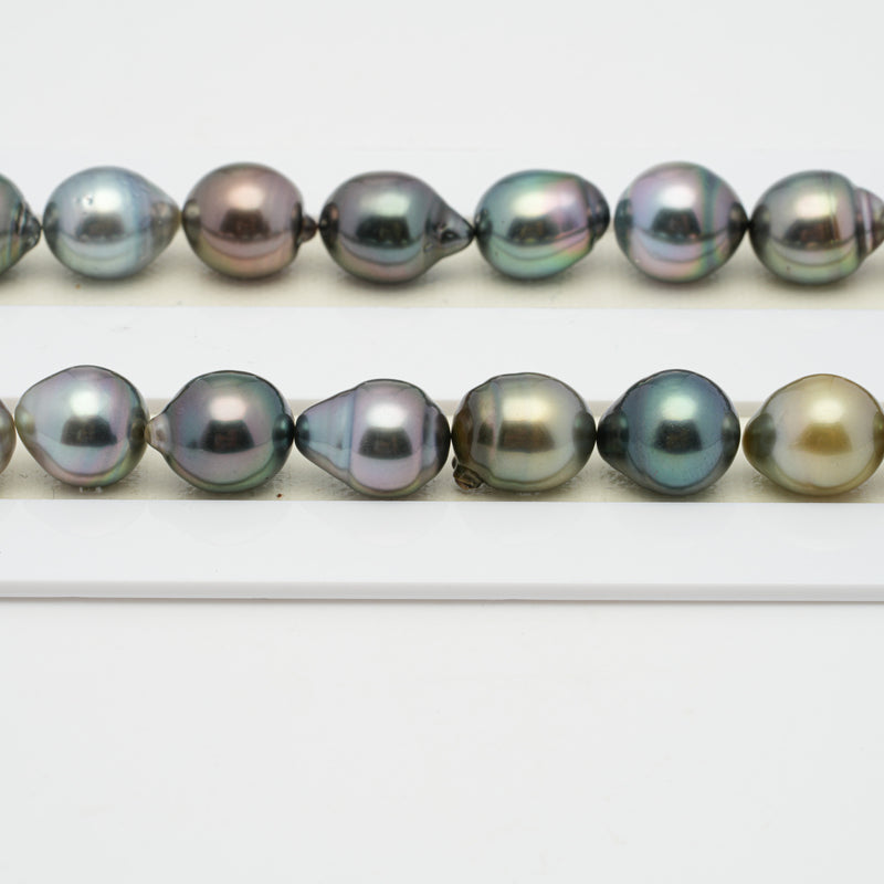 38pcs Multicolor 8-10mm - SB AAA Quality Tahitian Pearl Necklace NL1244 CMP1