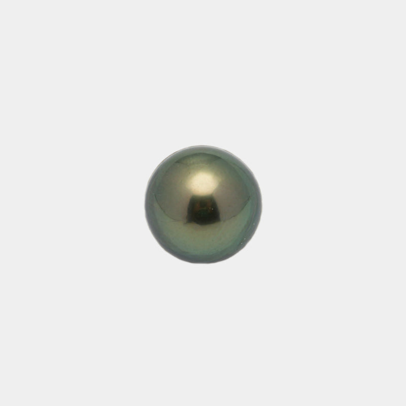 1pcs "High Luster" Green 10.9mm - RSR AAA/AA Quality Tahitian Pearl Single LP1597