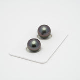 2pcs Purple 11.4-11.5mm - SB AAA/AA Quality Tahitian Pearl Pair ER1364 BRT