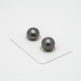 2pcs Purple 11.4-11.5mm - SB AAA/AA Quality Tahitian Pearl Pair ER1364 BRT