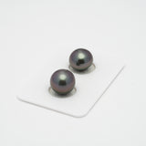 2pcs Purple 11.4-11.5mm - SB AAA/AA Quality Tahitian Pearl Pair ER1364 BRT