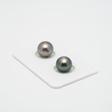 2pcs Multicolor 9.9-10.2mm - BT AAA/AA Quality Tahitian Pearl Pair ER1369 BRT