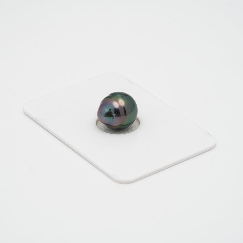 1pcs "High Luster" Peacock 10.2mm - CL AAA Quality Tahitian Pearl Single LP1640 CMP1