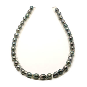36pcs Green Mix 8-10mm - SB/CL AAA/AA Quality Tahitian Pearl Necklace NL1799 LP4