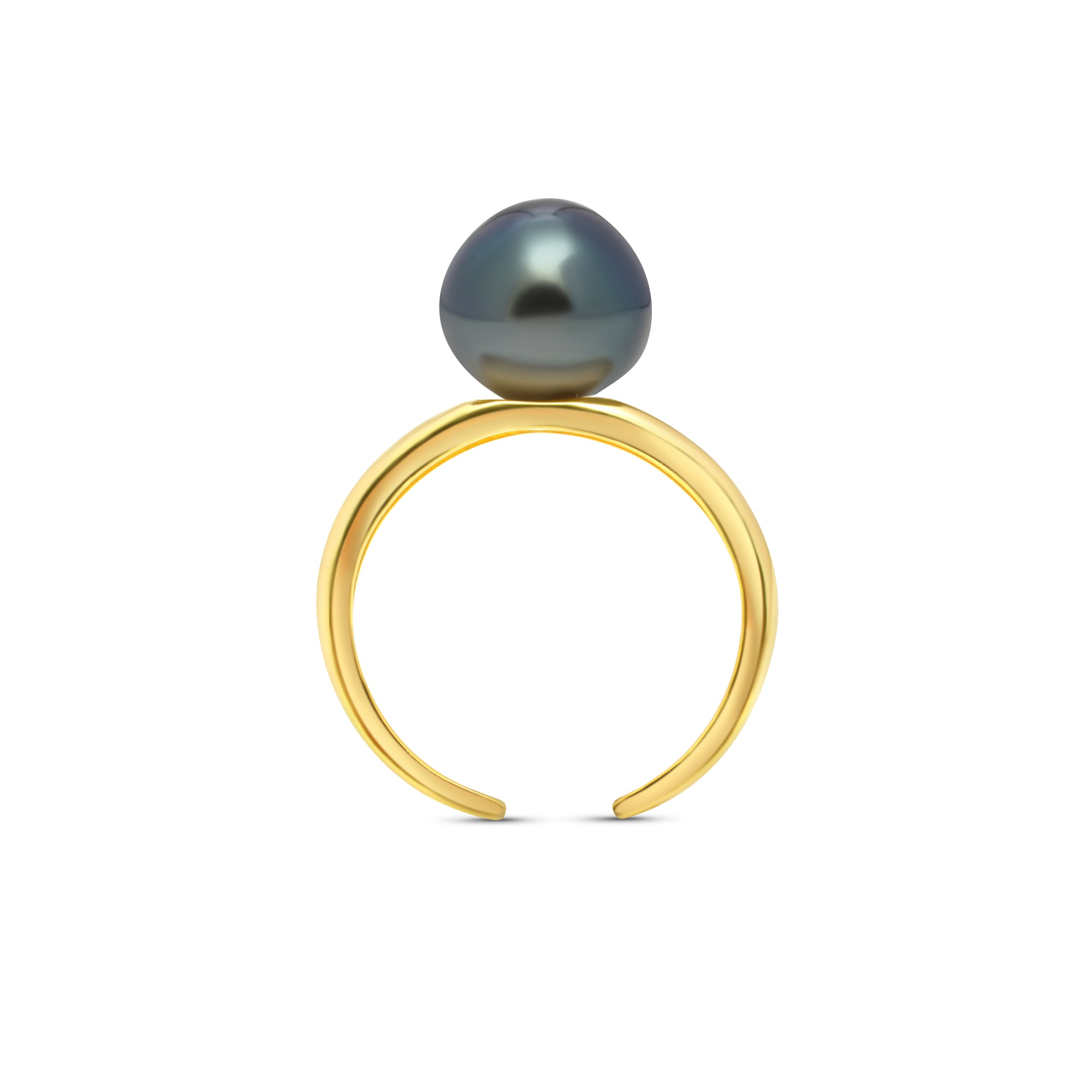 1pcs Tahitian Pearl Ring 925 Silver SHM1359