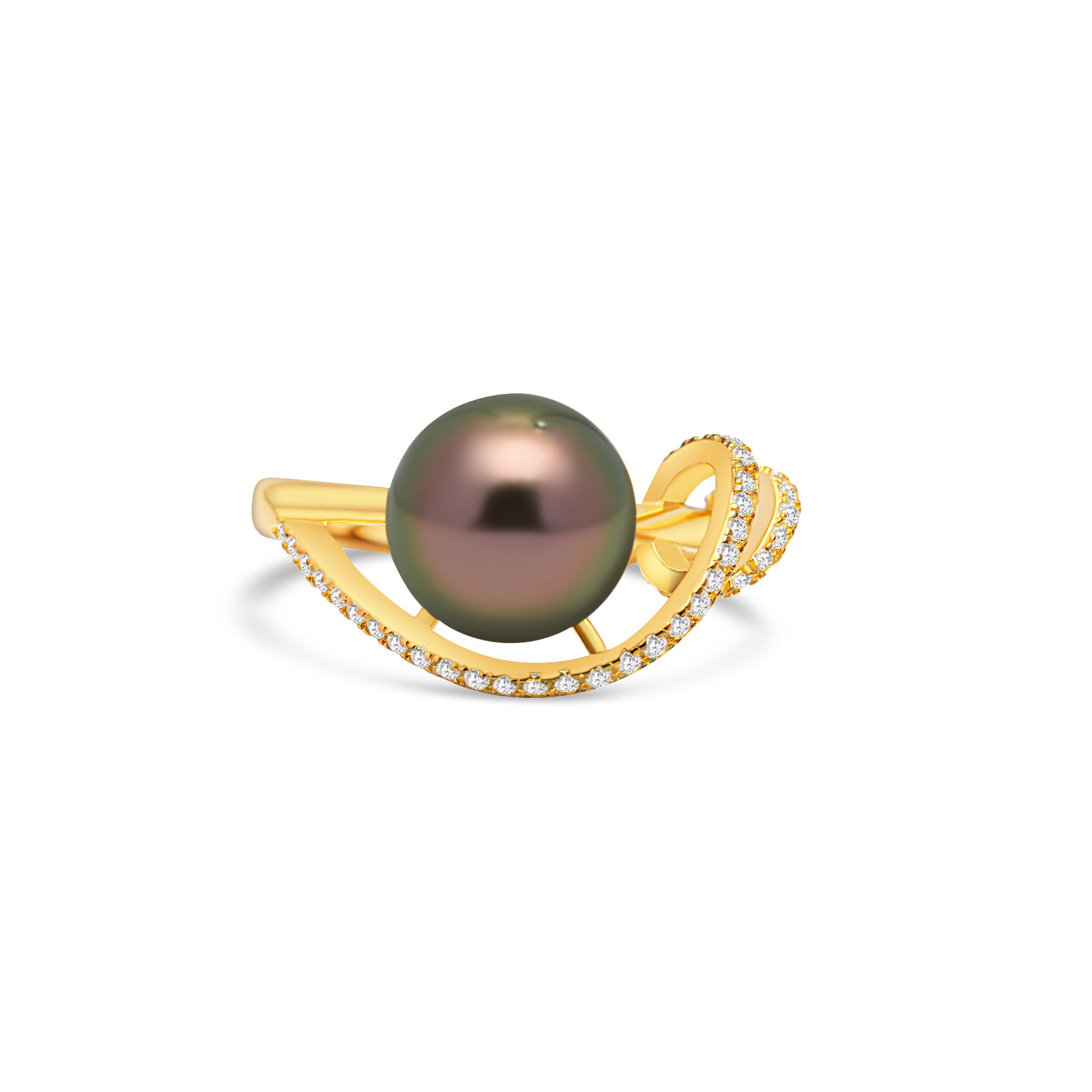 1pcs Tahitian Pearl Ring 925 Silver SHM1595 CMP6