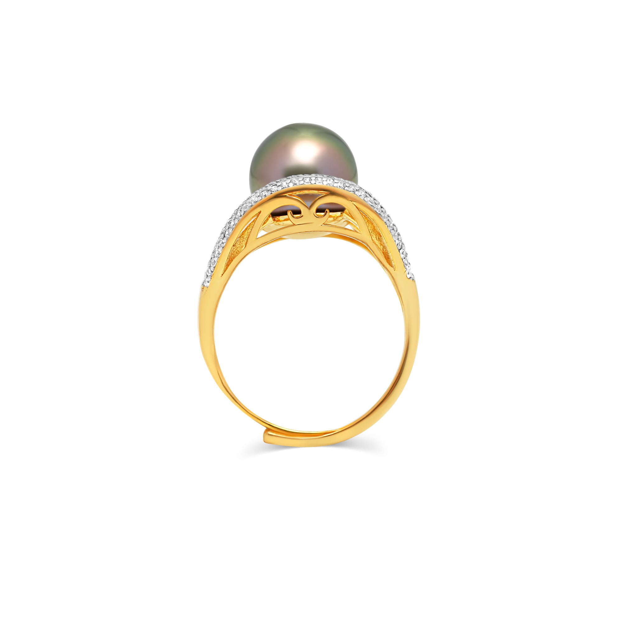 1pcs Tahitian Pearl Ring 925 Silver SHM1654 CMP8