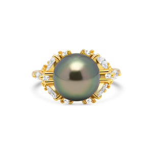 1pcs Tahitian Pearl Ring 925 Silver SHM1712