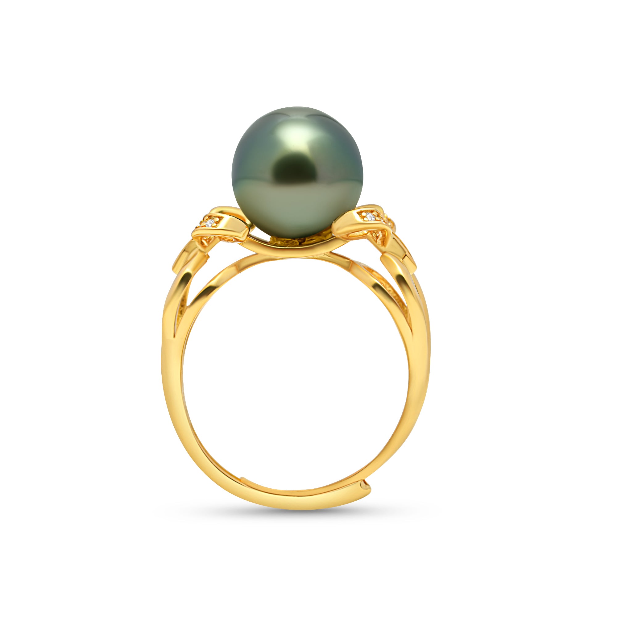 1pcs Tahitian Pearl Ring 925 Silver SHM1913