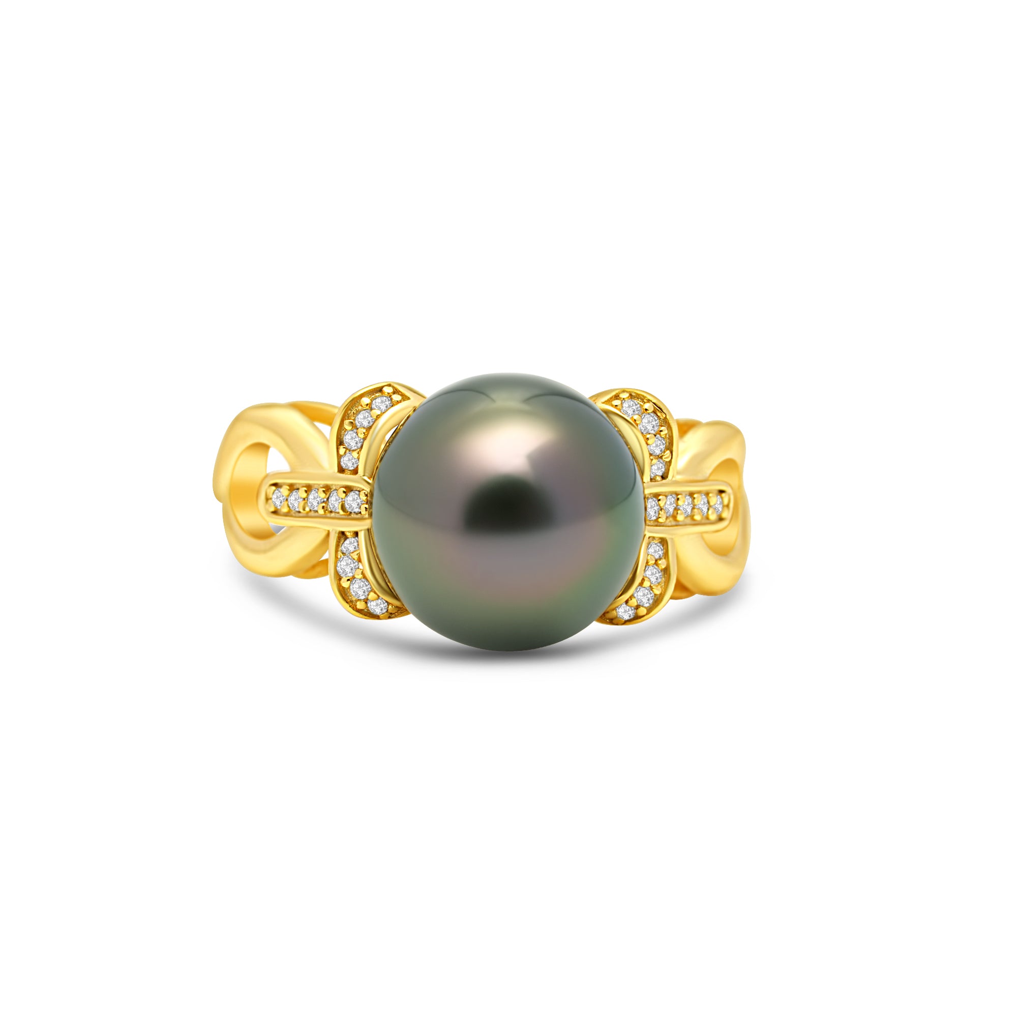 1pcs Tahitian Pearl Ring 925 Silver SHM1913