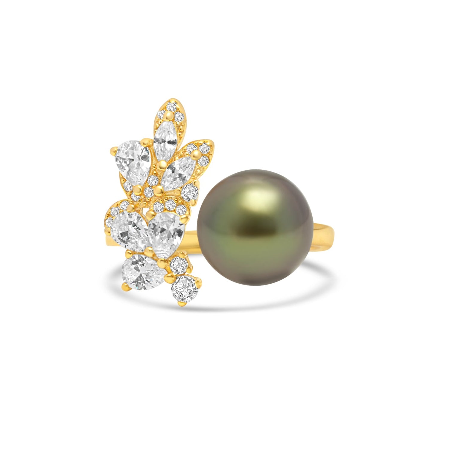 1pcs Tahitian Pearl Ring 925 Silver SHM2068