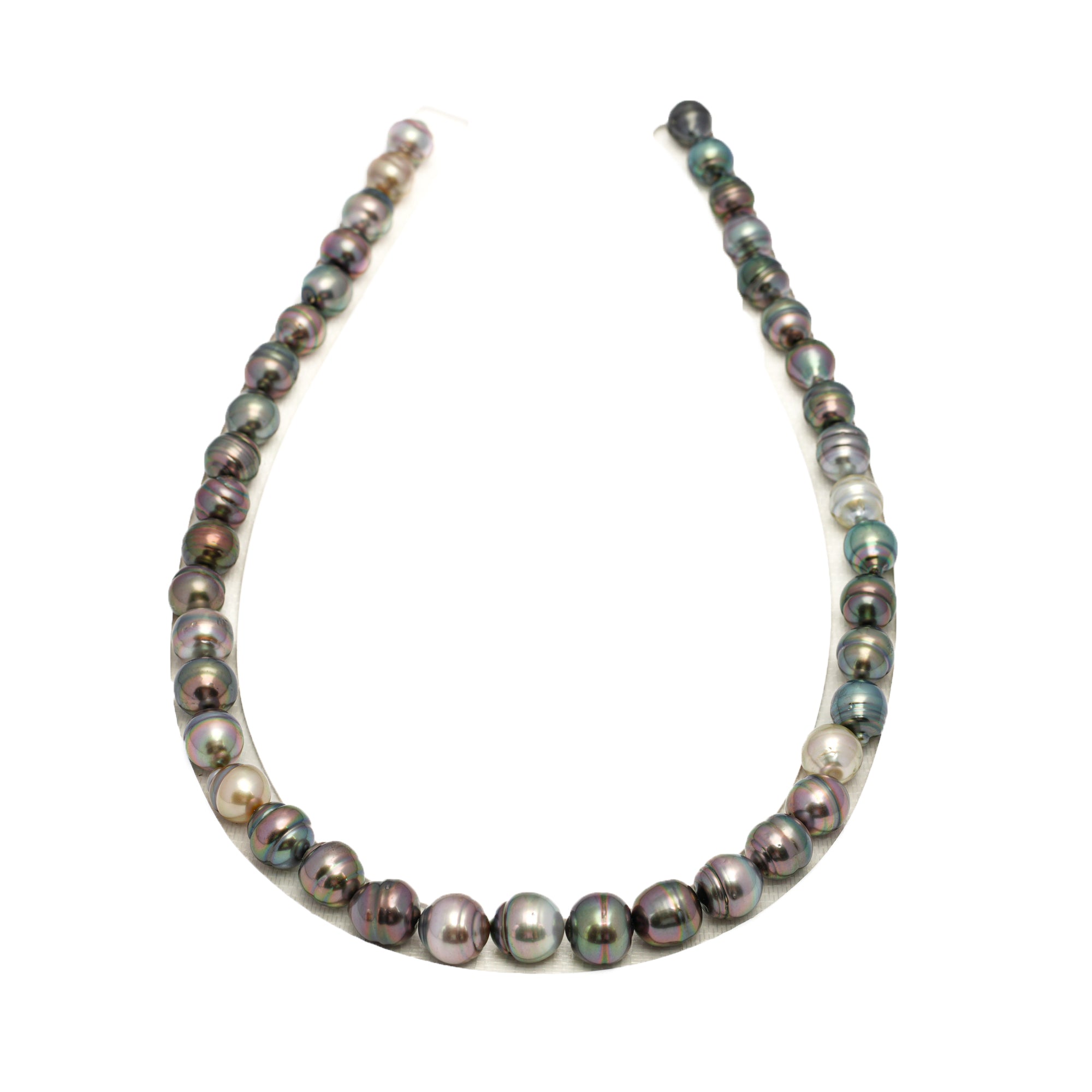 41pcs "High Luster" Multicolor 8-11mm - CL AAA Quality Tahitian Pearl Necklace NL1700 CMP9