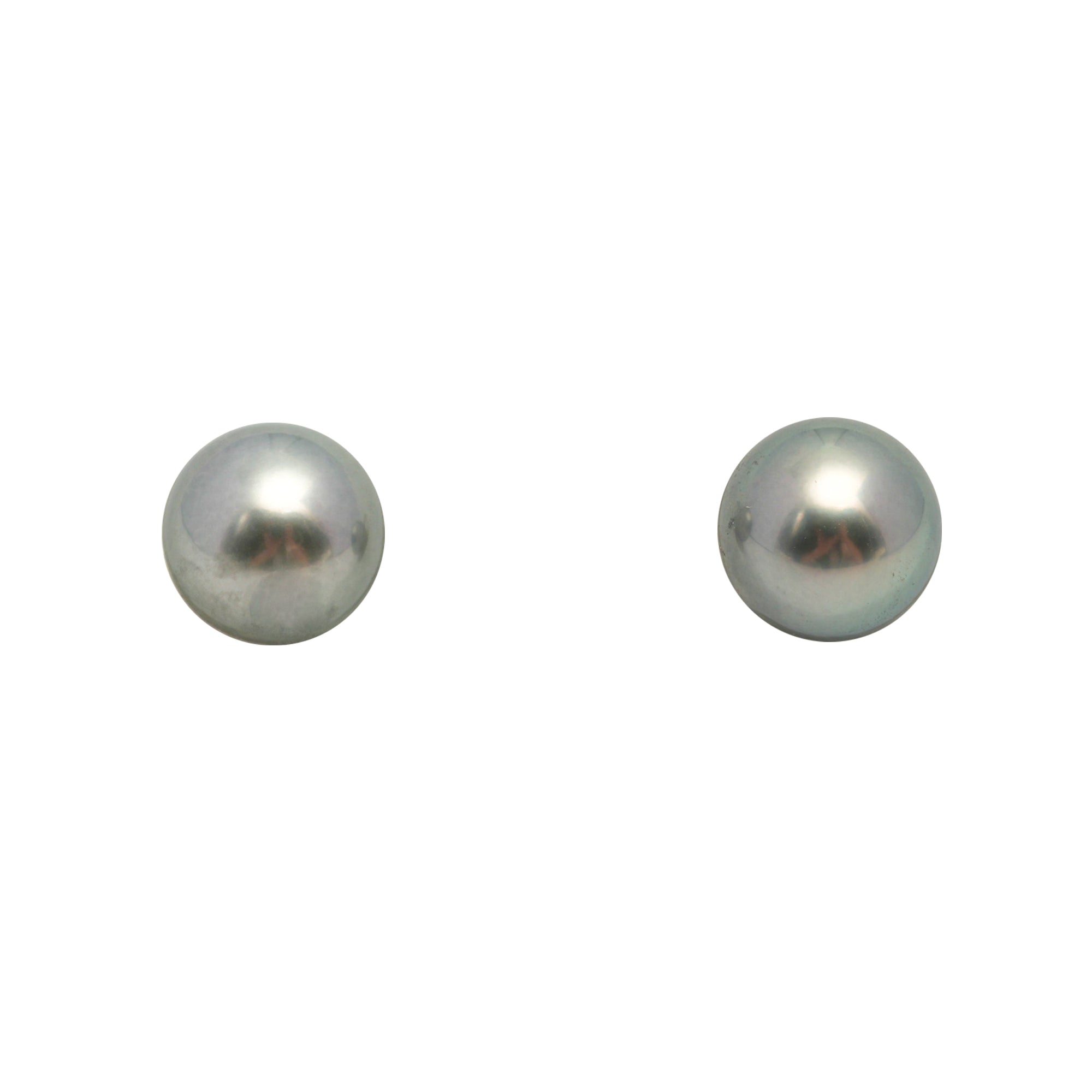 2pcs Silver Green 8.4mm - RSR AAA Quality Tahitian Pearl Pair ER1828 OR13