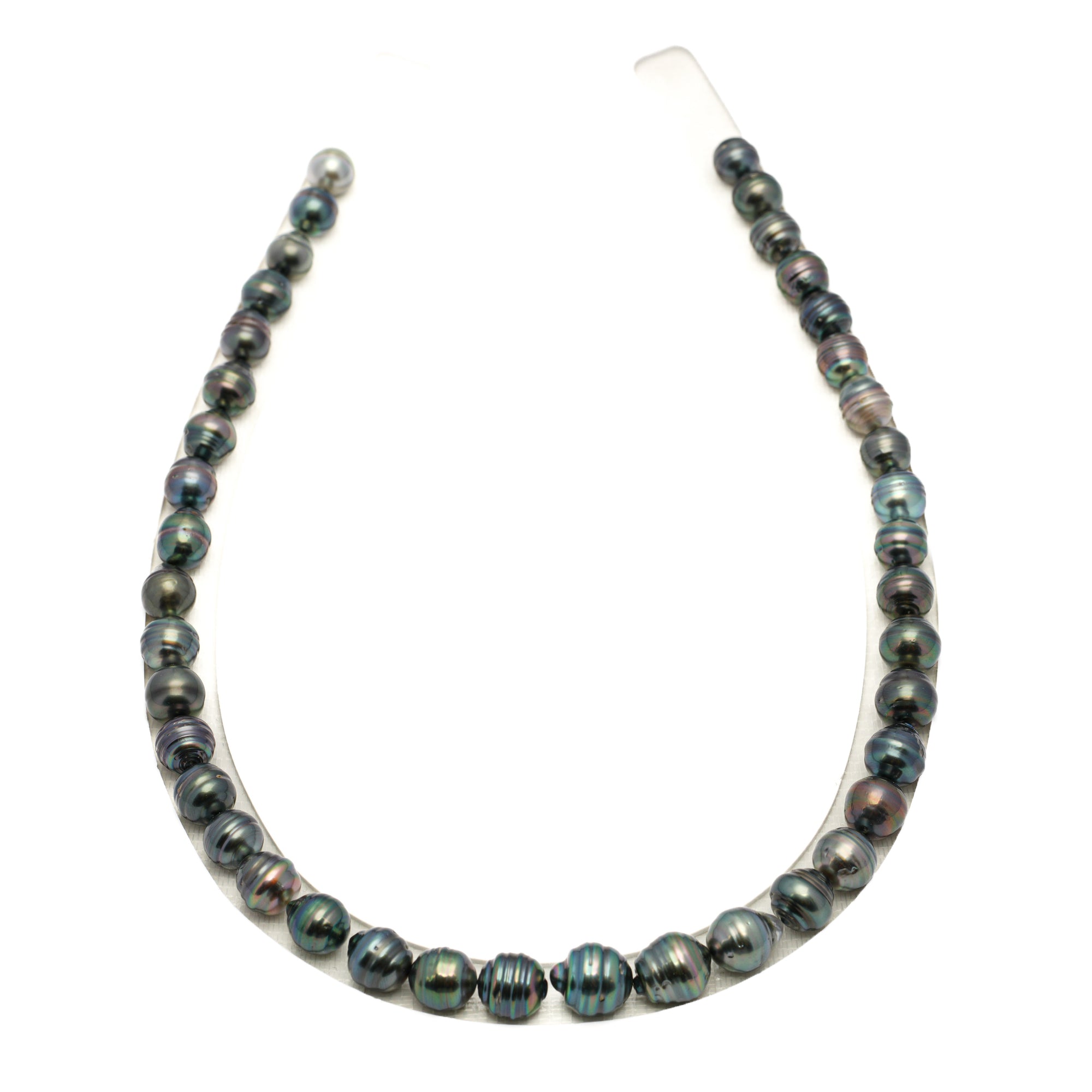 40pcs Green Mix 7-11mm - CL AAA/AA Quality Tahitian Pearl Necklace NL1758 LP1