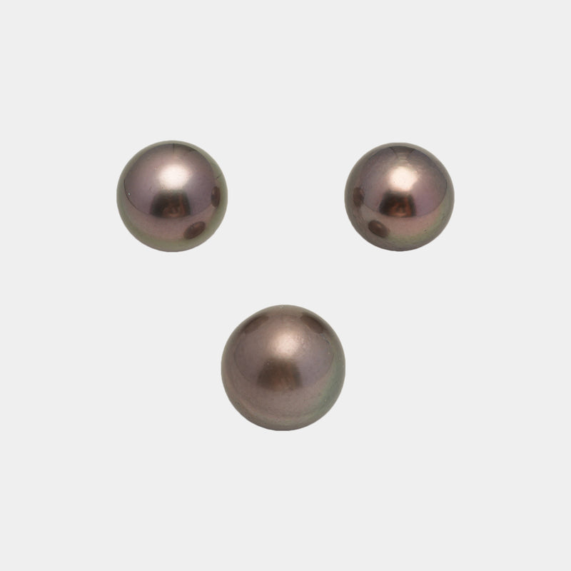 3pcs Cherry 12-13.6mm - NR AAA/AA Quality Tahitian Pearl Trio Set ER1557 A101