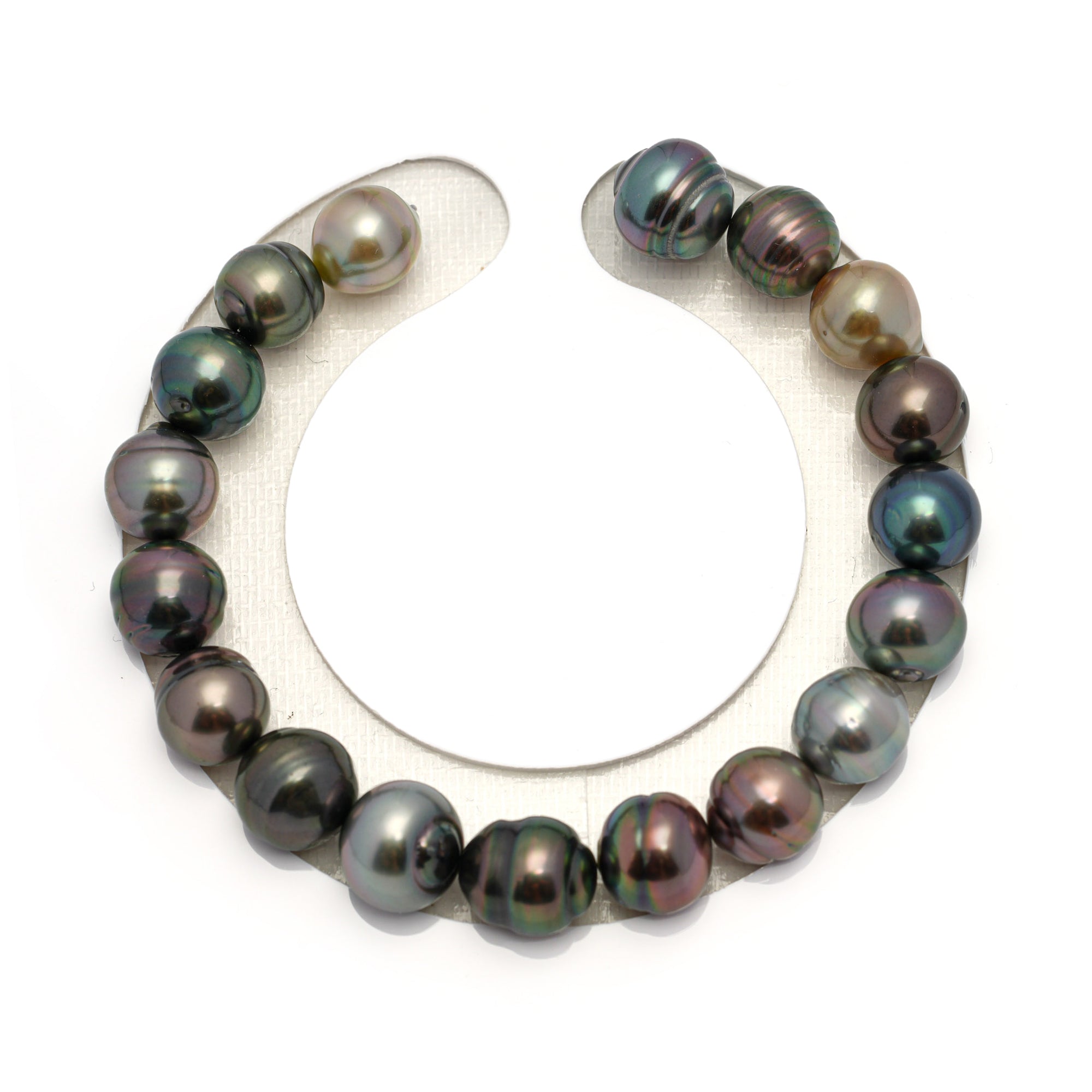 18pcs Multicolor 9-11mm - CL AAA/AA Quality Tahitian Pearl Bracelet BR2278