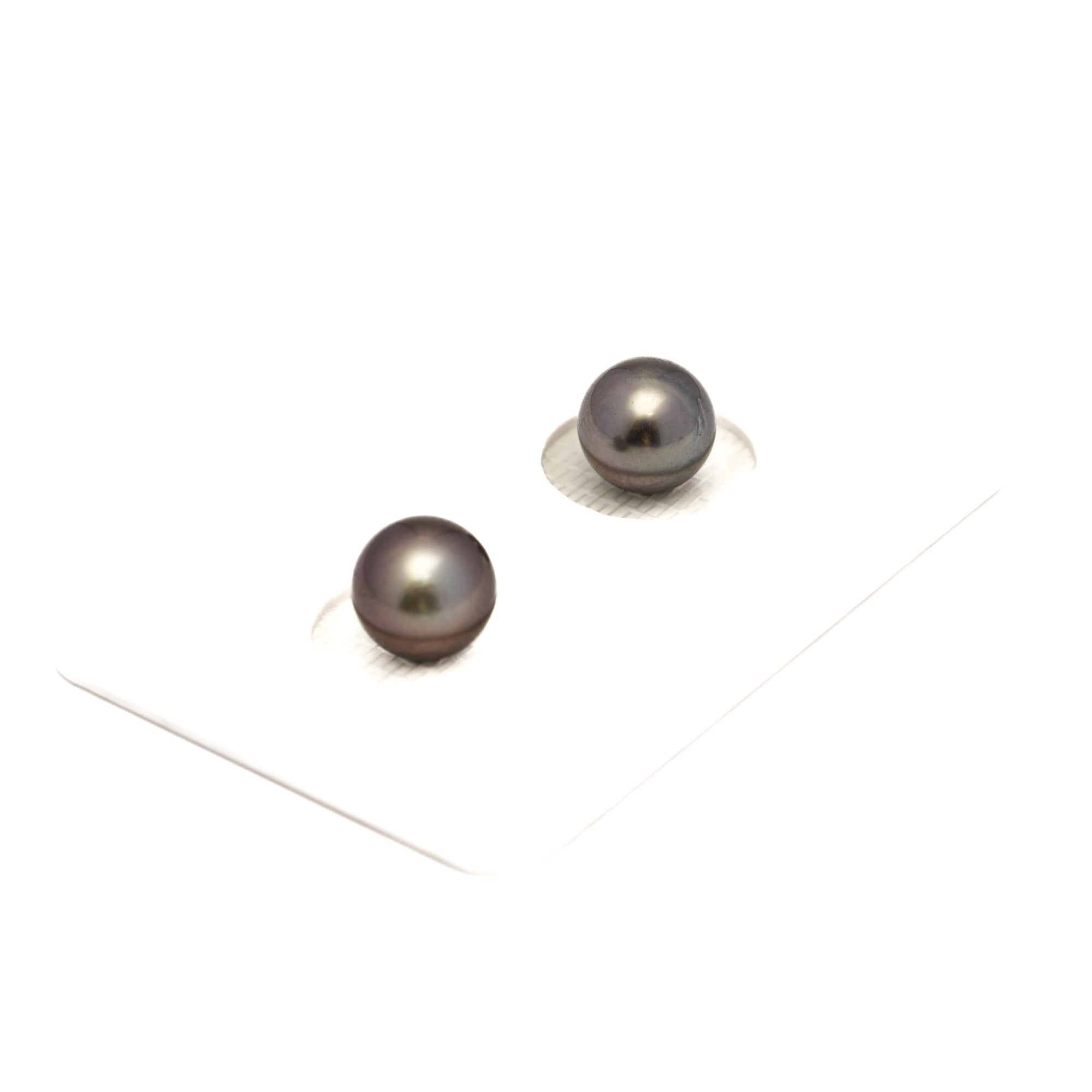 2pcs Brown Cherry 7.7-7.8mm - RSR AA/AAA Quality Tahitian Pearl Pair ER1786 NG19