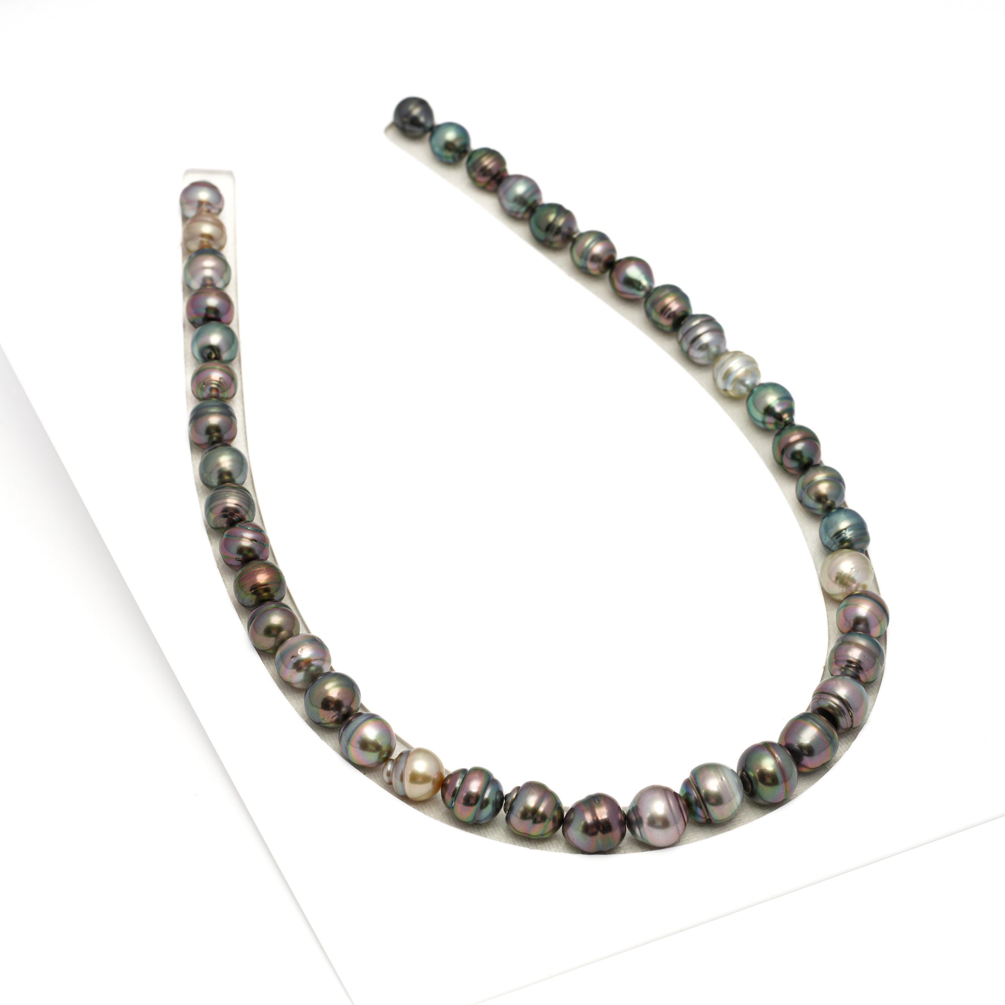 41pcs "High Luster" Multicolor 8-11mm - CL AAA Quality Tahitian Pearl Necklace NL1700 CMP9