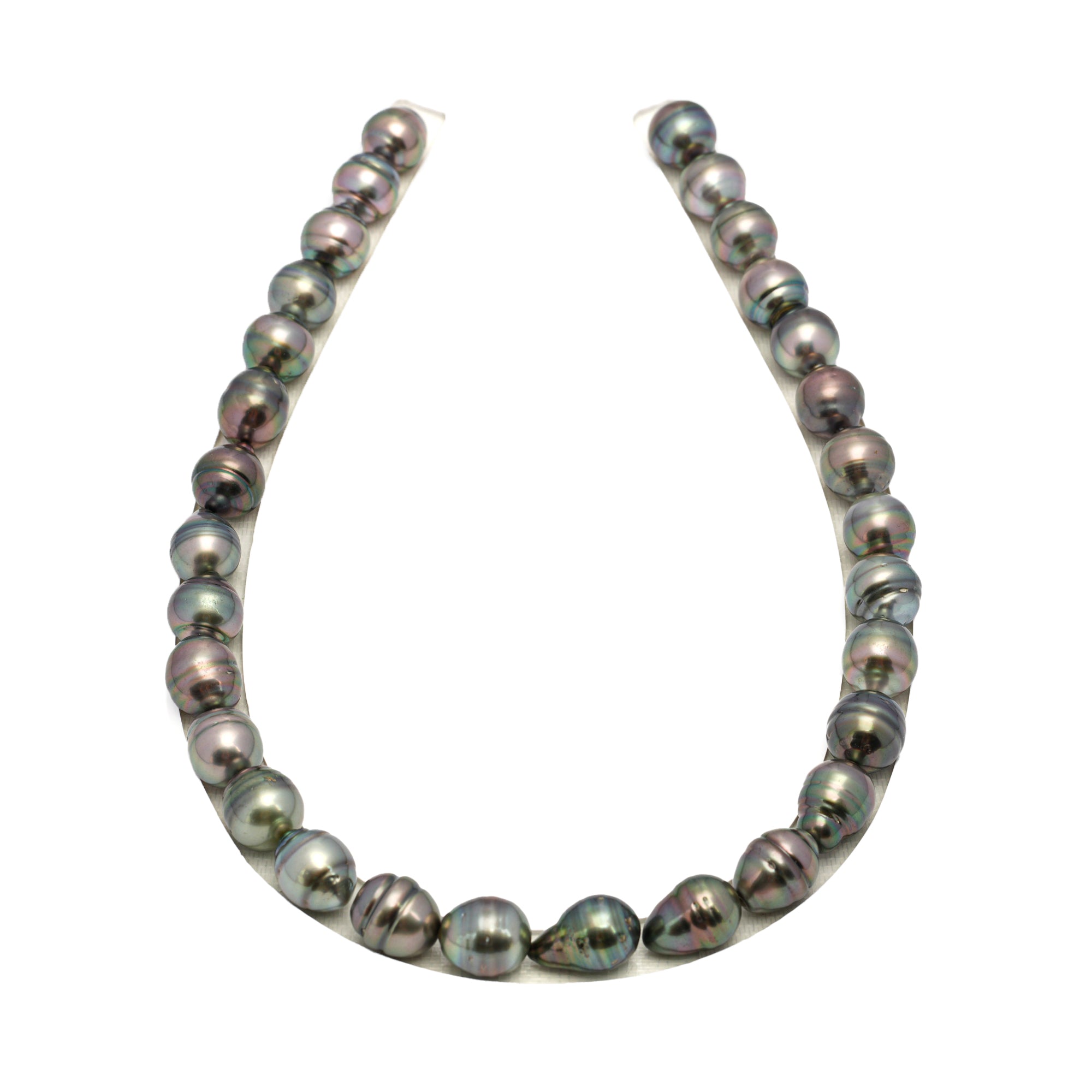 30pcs "High Luster" Green Mix 12mm - CL/SB AAA/AA Quality Tahitian Pearl Necklace NL1699 CMP9