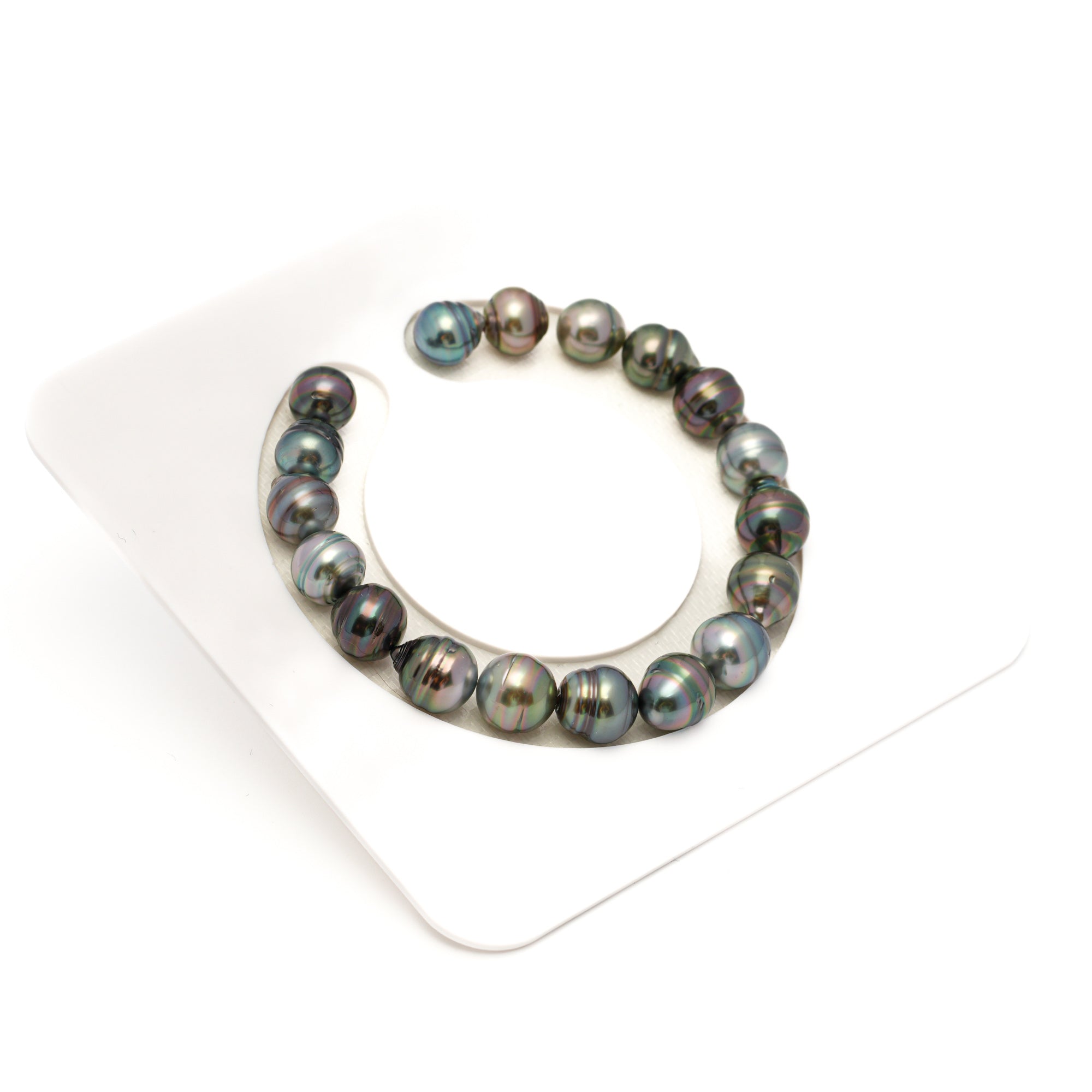 18pcs Mix 8-10mm - CL/SB AAA/AA Quality Tahitian Pearl Bracelet BR2364 TH5