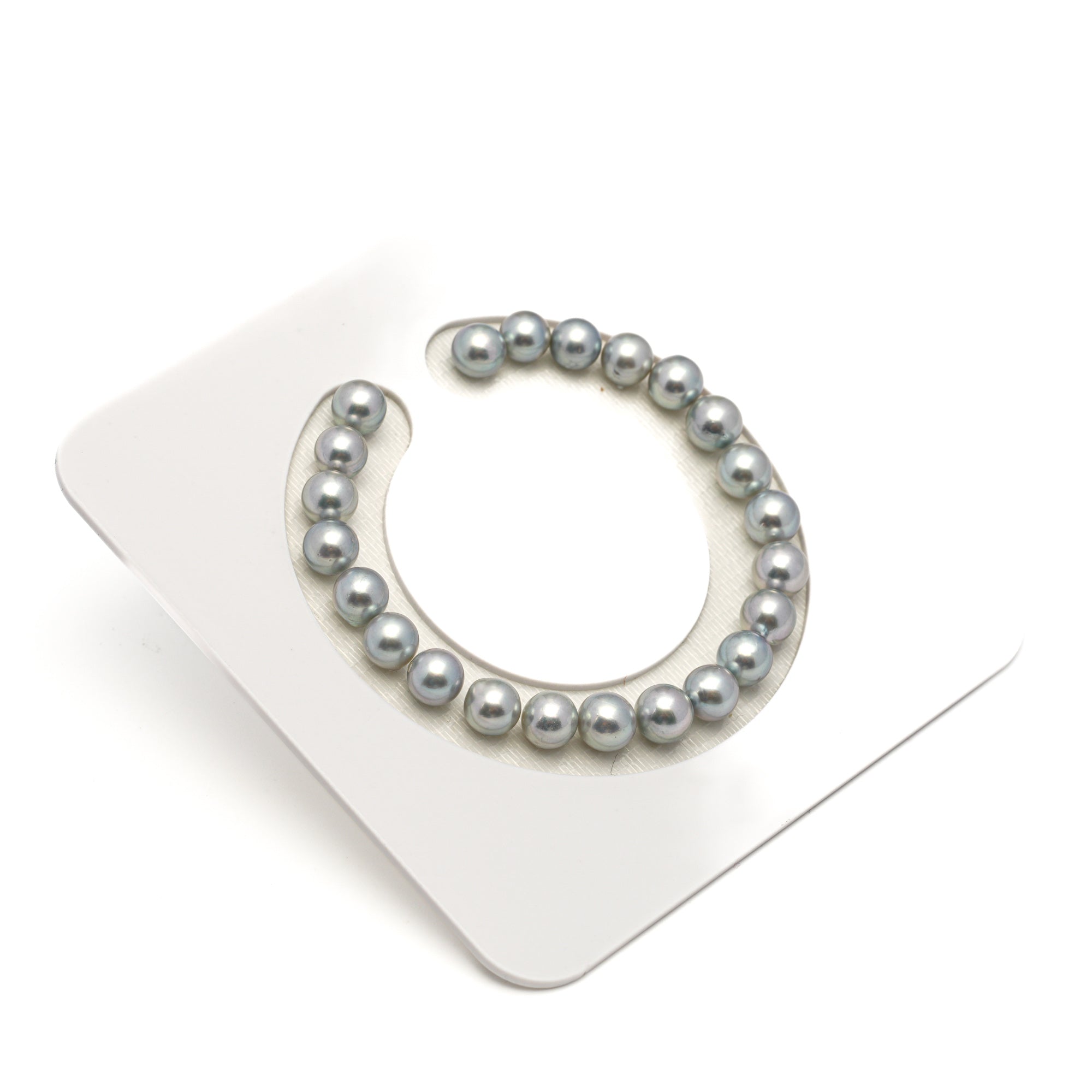 23pcs Akoya Pearl "High Luster" Silver Mix 7.2-7.5mm - SR/NR AAA/AA Quality Bracelet AKBR2417 CMA1