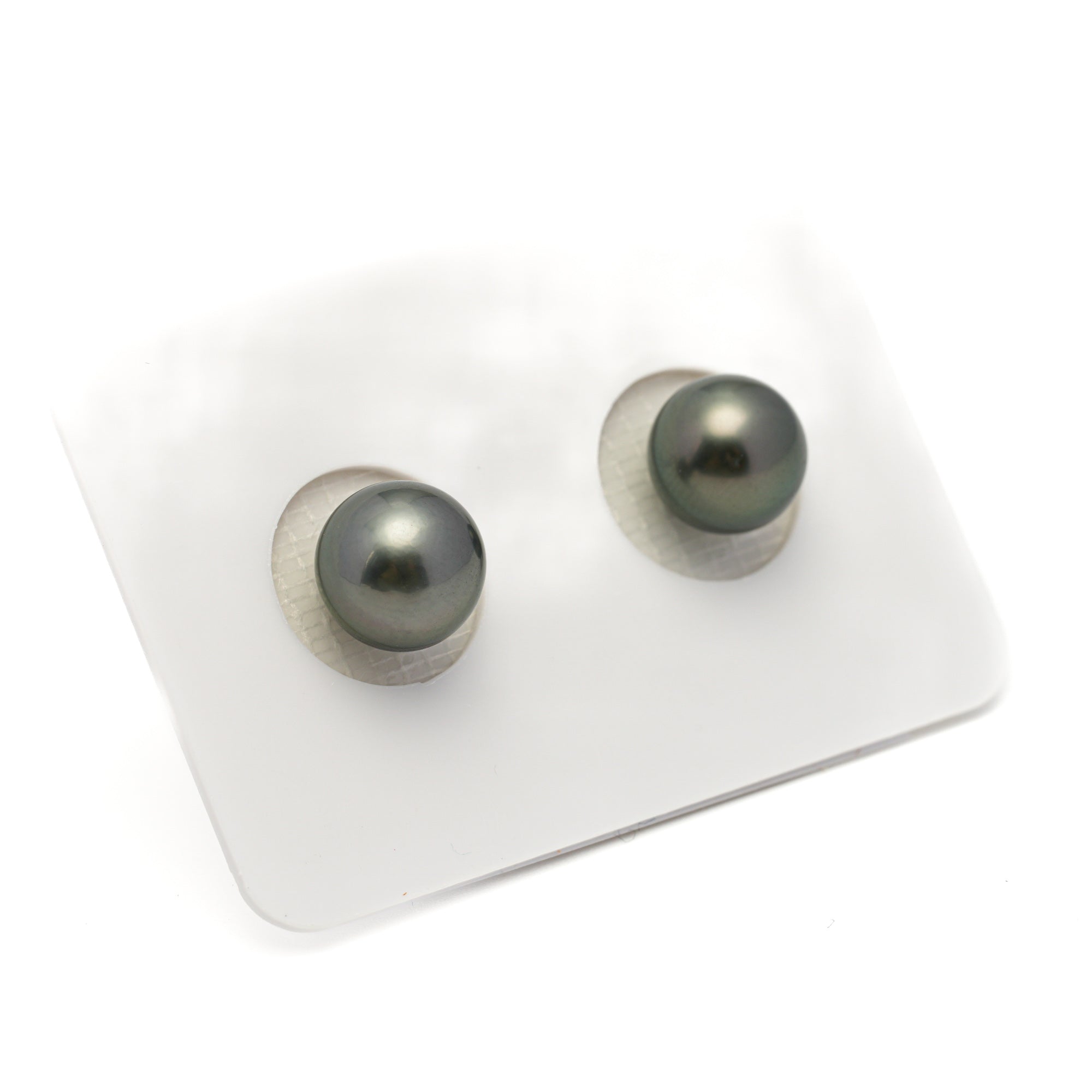 2pcs Green 8.6-8.9mm - SR/NR AAA/AA Quality Tahitian Pearl Pair ER1882 LP1
