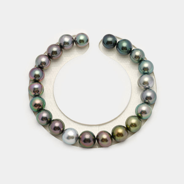 21pcs "High Luster" Multicolor 8-9mm - NR AAA/AA Quality Tahitian Pearl Bracelet BR2184 OR10