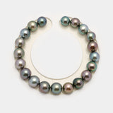 20pcs "High Luster" Multicolor 8-9mm - SB/NR AAA Quality Tahitian Pearl Bracelet BR2221 OR10