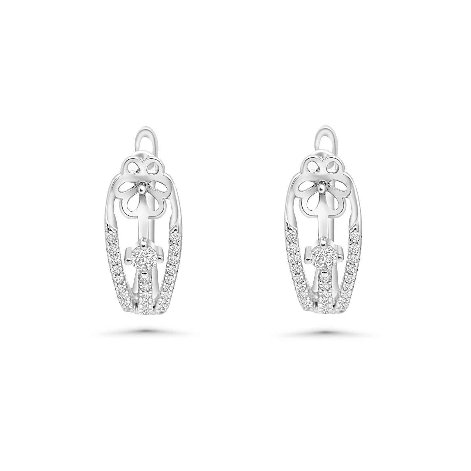 Stud Earring Bails 925 Silver for Pearl SC418
