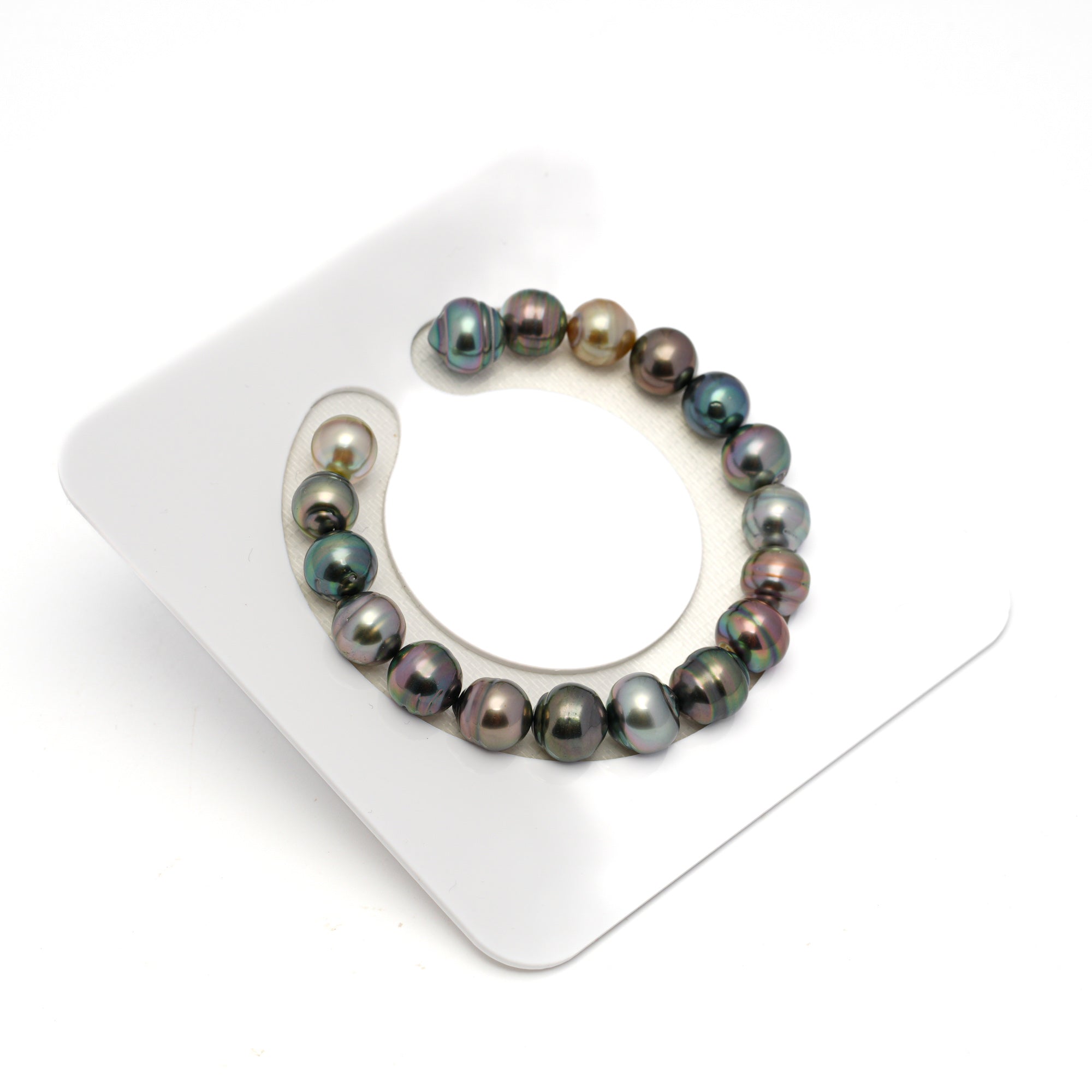 18pcs Multicolor 9-11mm - CL AAA/AA Quality Tahitian Pearl Bracelet BR2278