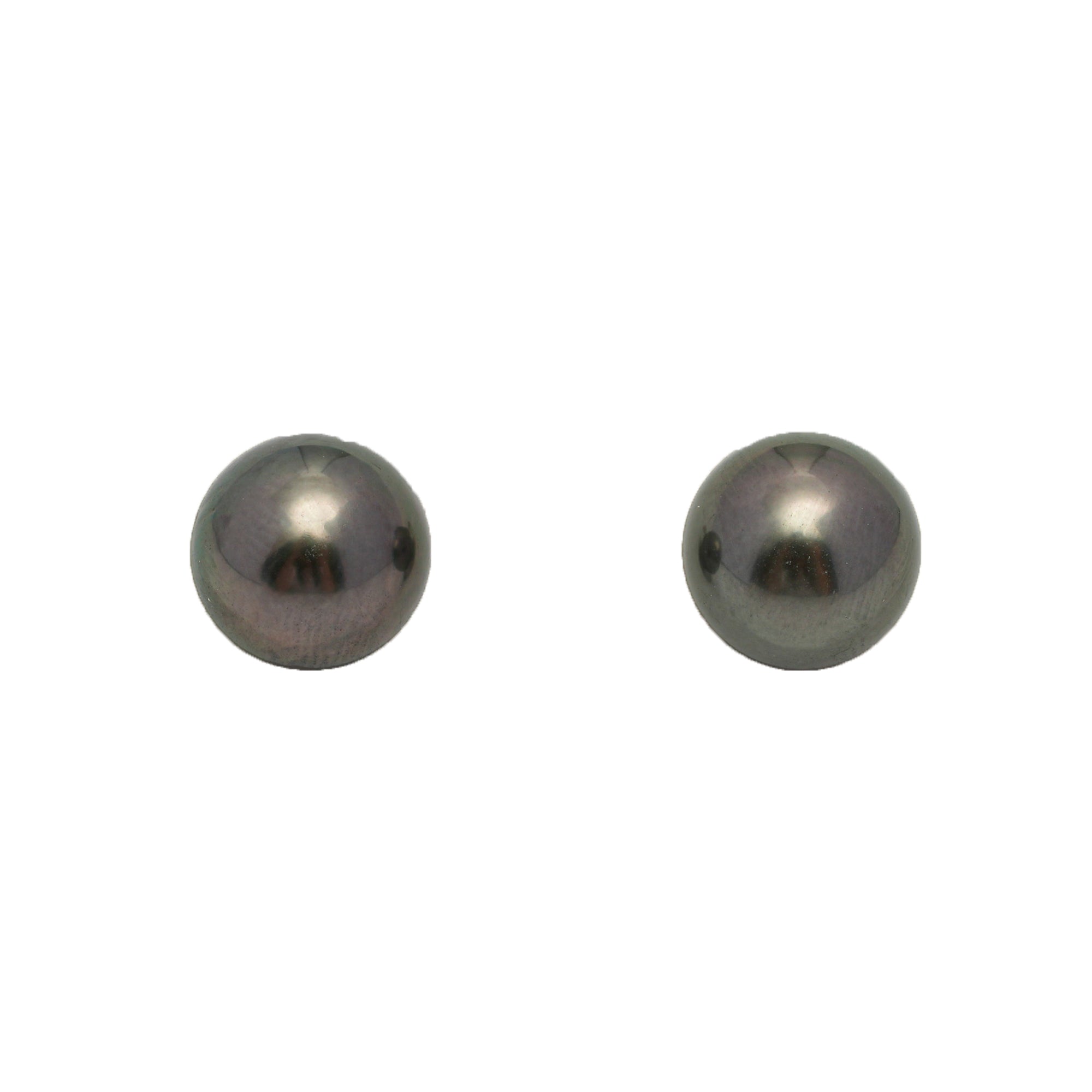 2pcs Dark Green 9.9mm - RSR AAA Quality Tahitian Pearl Pair ER1829 OR13