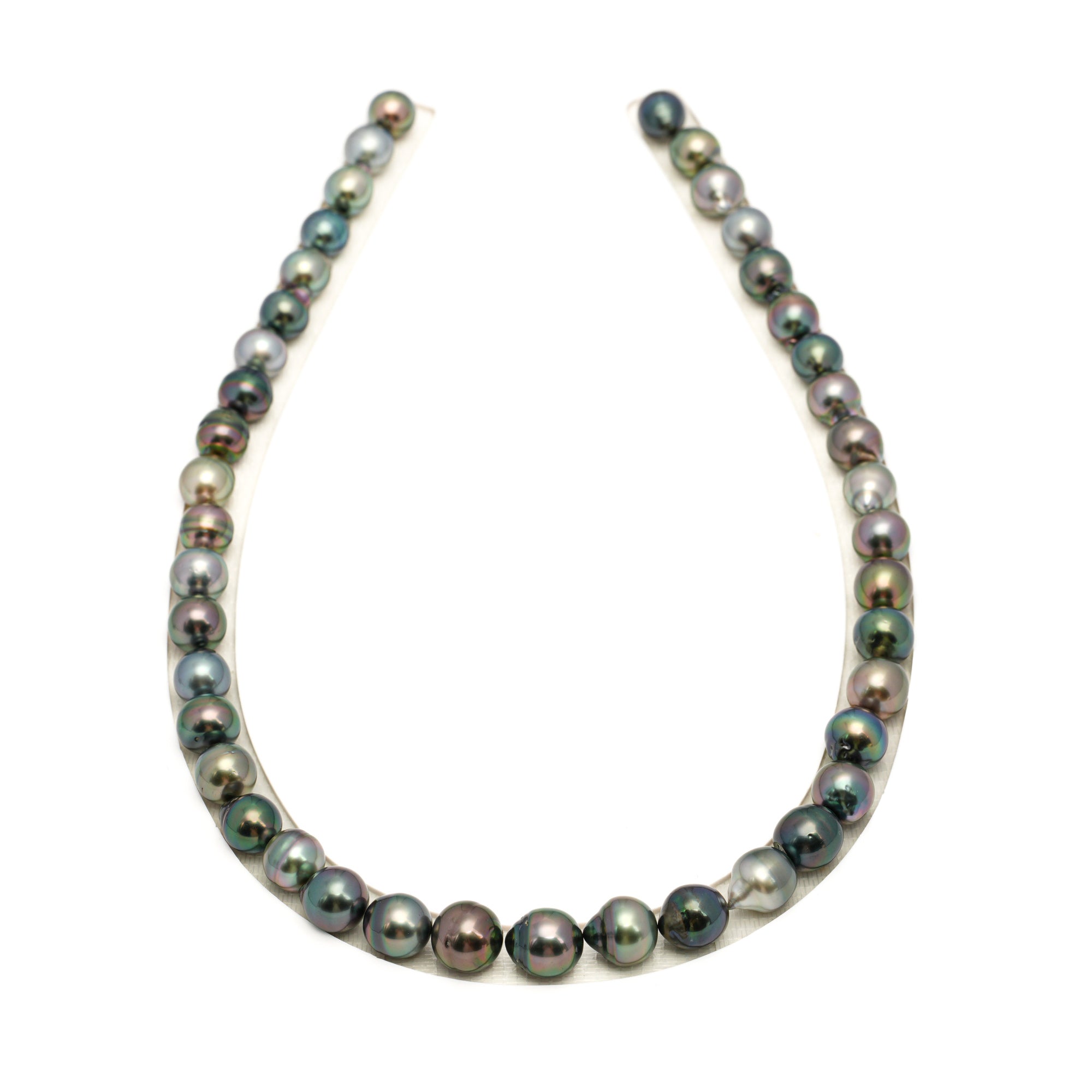 42pcs "High Luster" Multicolor 8-11mm - CL/SB AAA/AA Quality Tahitian Pearl Necklace NL1708 TH5