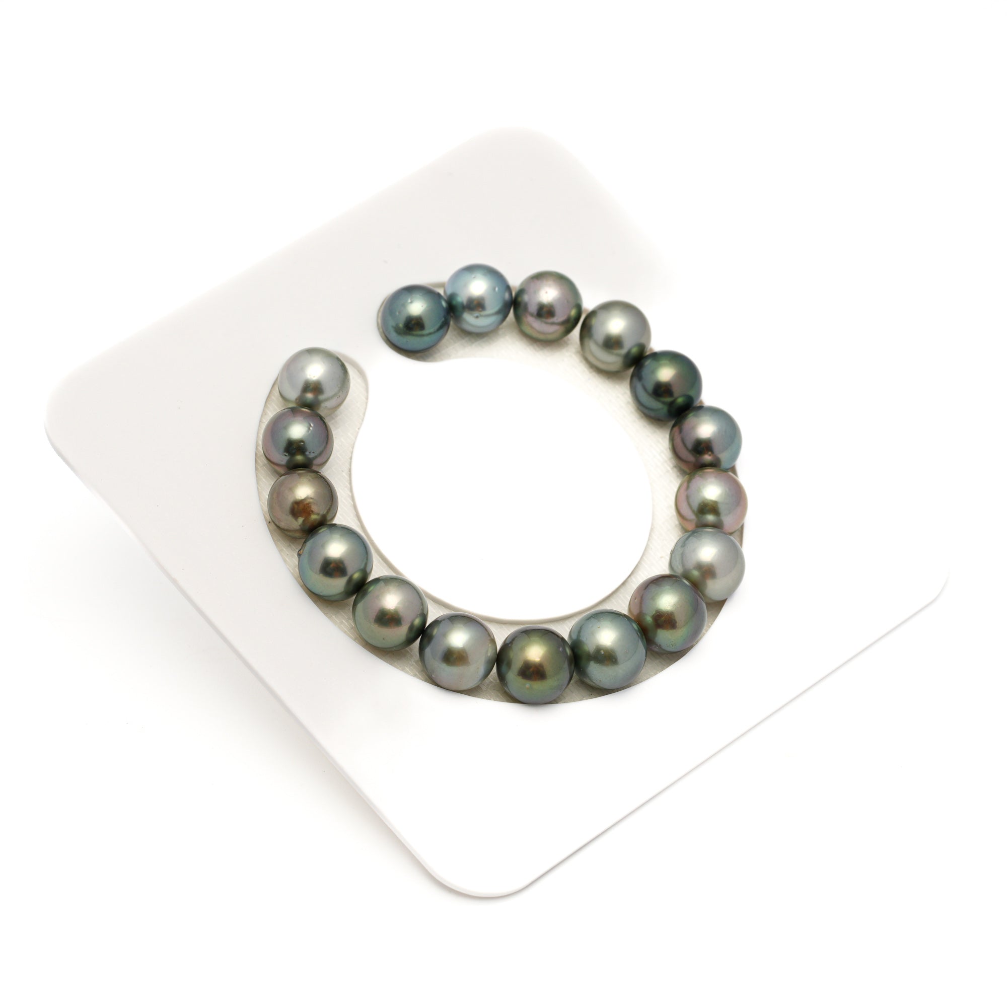 17pcs "Mid Luster" Multicolor 10-11mm - SR AA/AAA Quality Tahitian Pearl Bracelet BR2428 A89