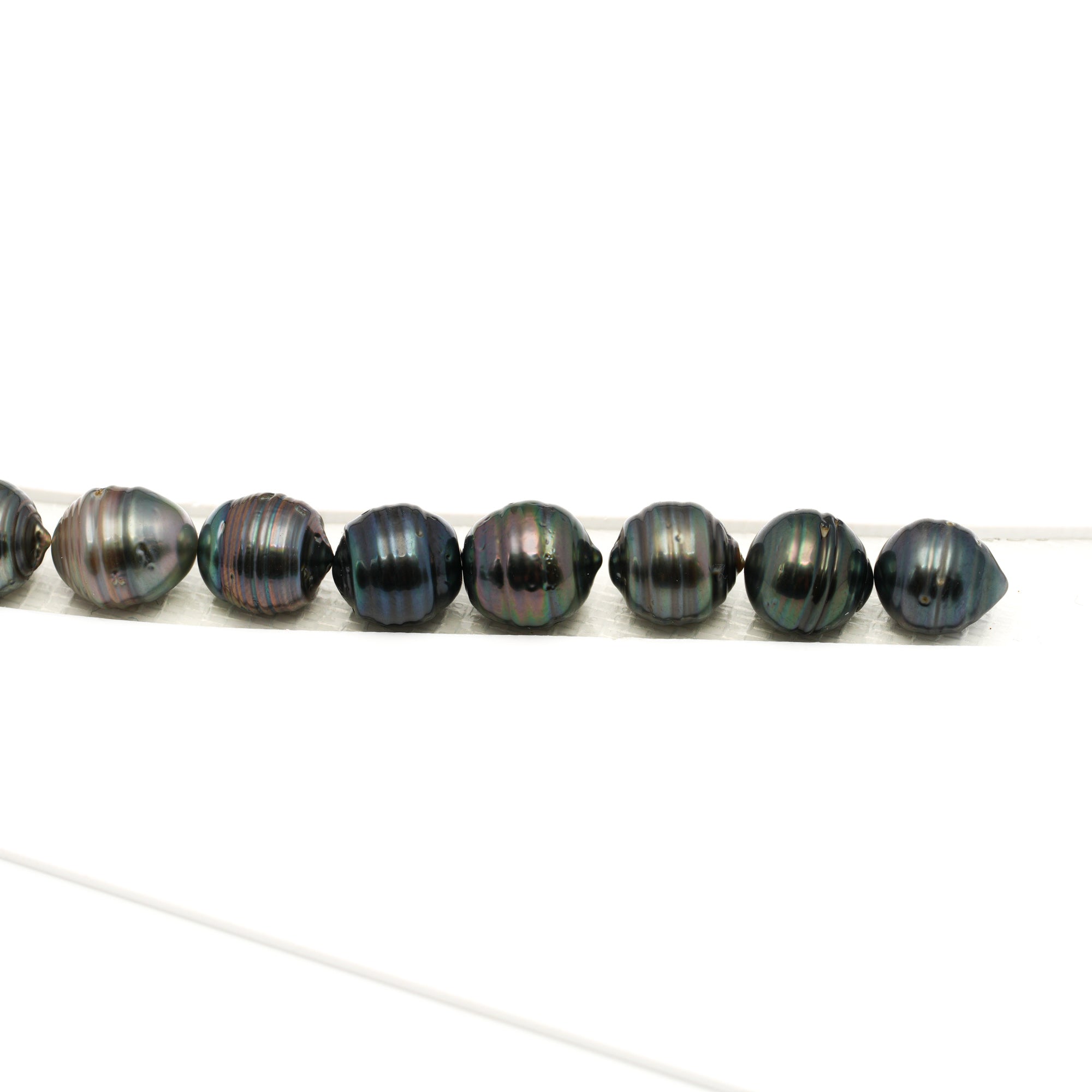 40pcs Green Mix 7-11mm - CL AAA/AA Quality Tahitian Pearl Necklace NL1758 LP1