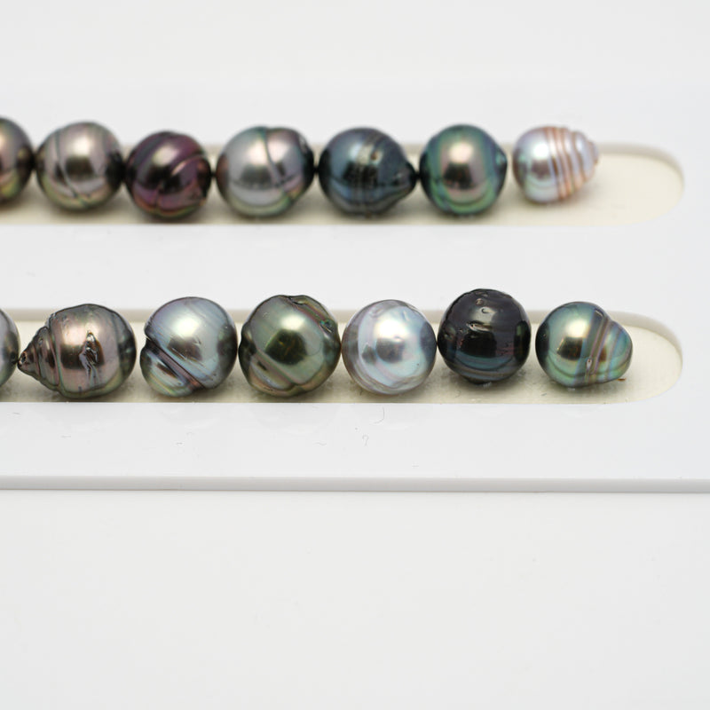 43pcs Multicolor 8-11mm - CL AAA/AA Quality Tahitian Pearl Necklace NL1522 THMIX2