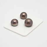 3pcs Cherry 12-13.6mm - NR AAA/AA Quality Tahitian Pearl Trio Set ER1557 A101